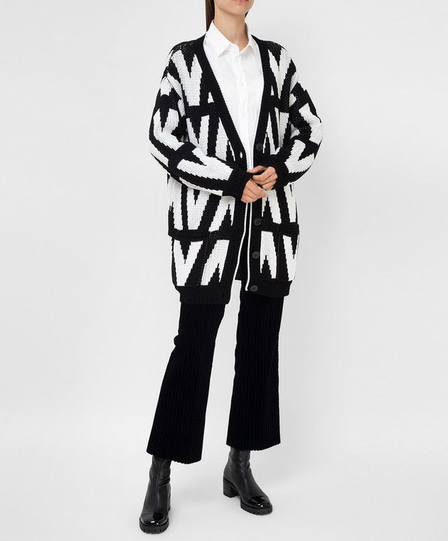 Valentino o1y0326 Cardigan in Black/White Size XS / US 0-2 / IT 36-38 - 5 Thumbnail