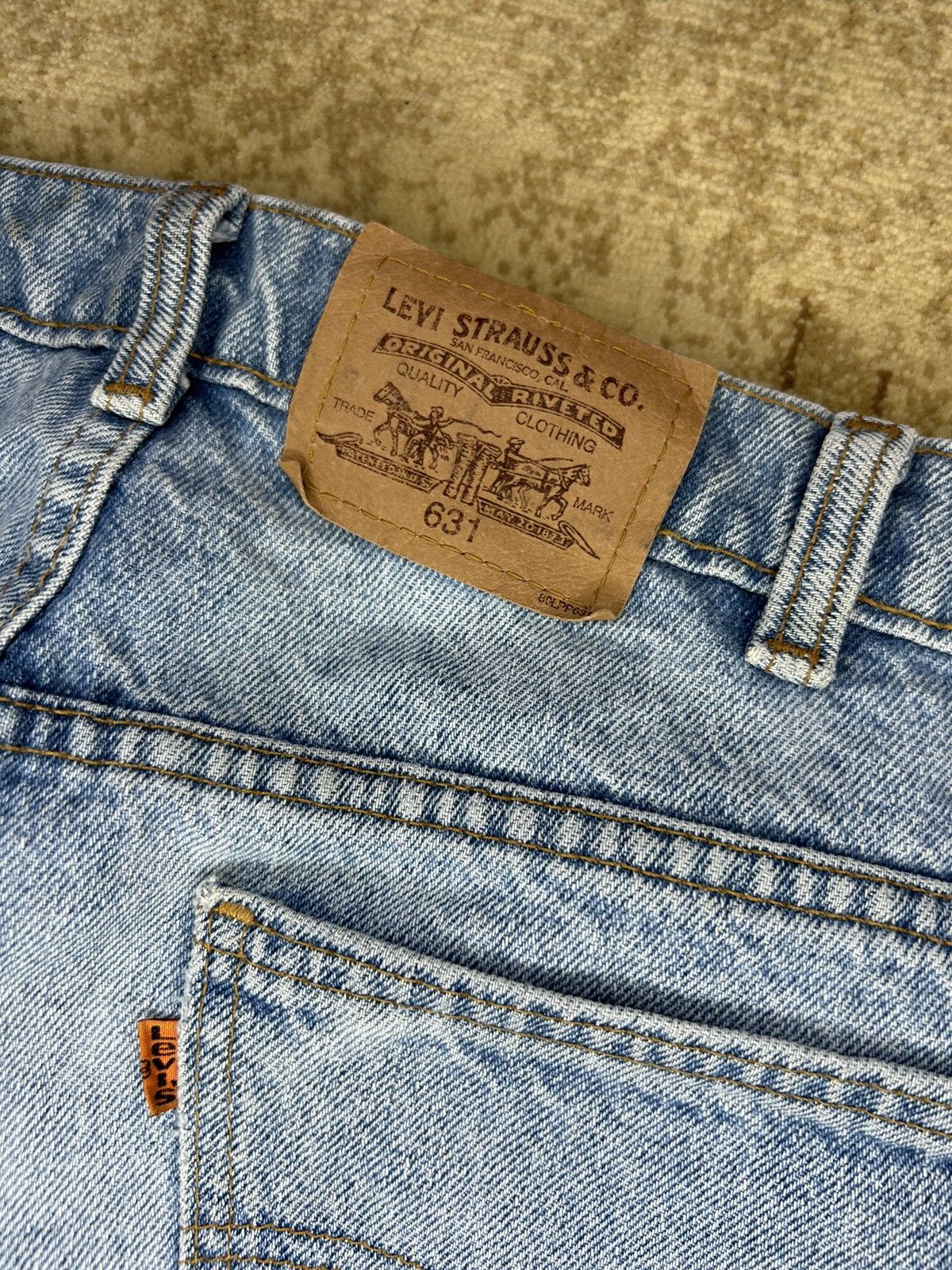 Levi's × Vintage Vintage 90s Levis Faded Light Wash Orange Tab Jeans Rare Size US 36 / EU 52 - 4 Thumbnail