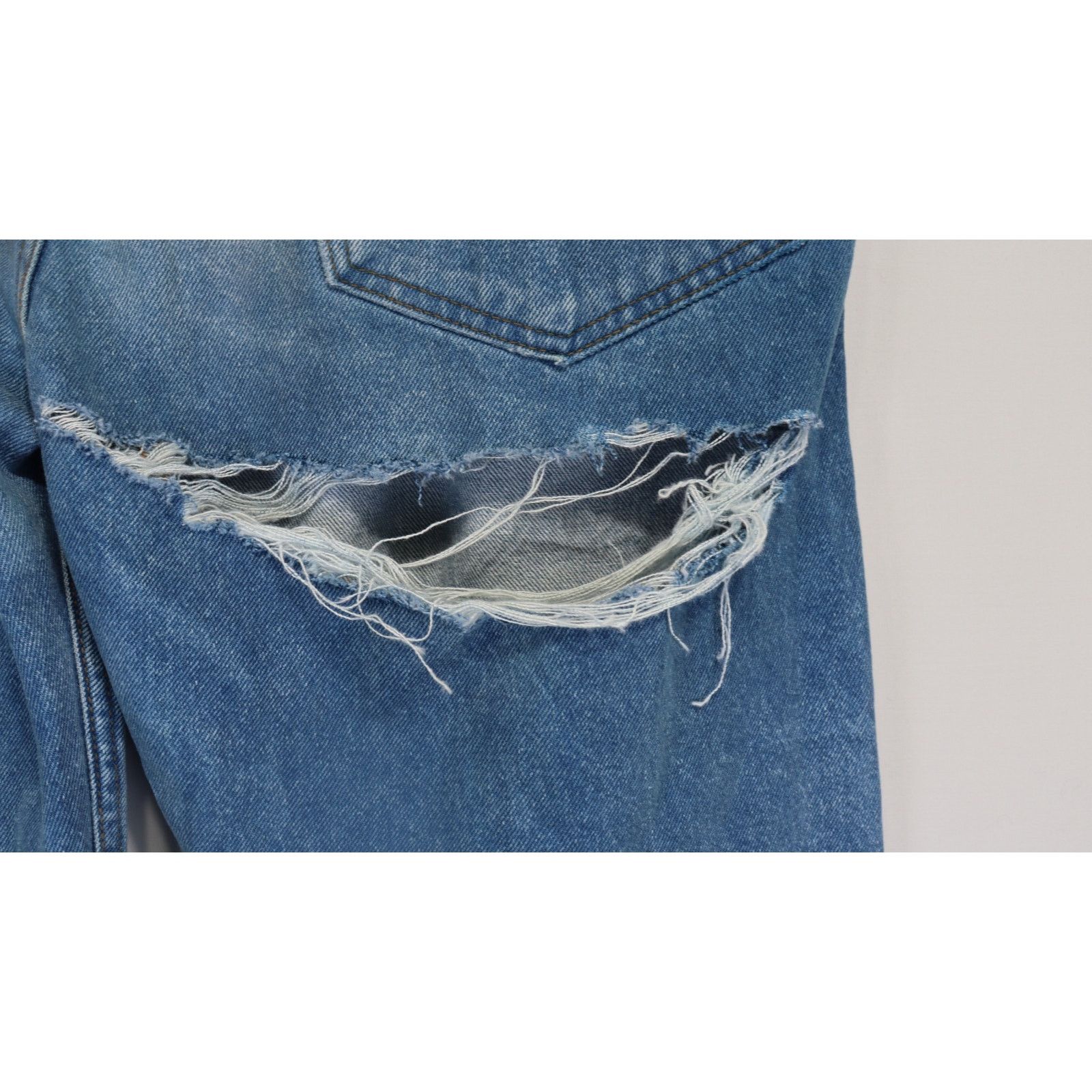 Balenciaga o1rshd1 Japanese Indigo Denim Normal Fit Pants Electric Blue Size US 32 / EU 48 - 11 Thumbnail