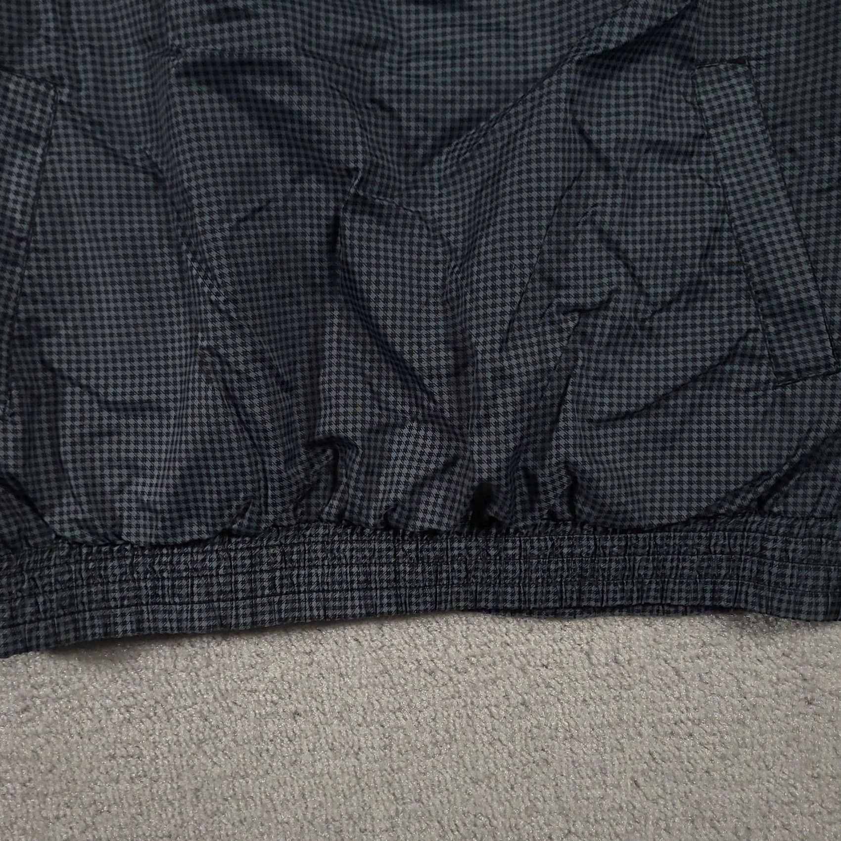 Jerzees Jerzees Jacket Mens Medium Windbreaker Quarter Zip Checkered Blue Black Nylon Lining Polyester Pockets 1/4 Zip Elastic Cuffs Size US M / EU 48-50 / 2 - 4 Thumbnail