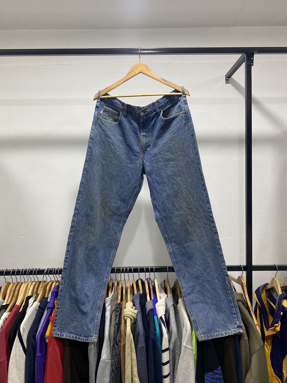 Carhartt × Vintage Carhartt Blue Denim 90s Size US 35 - 11 Thumbnail