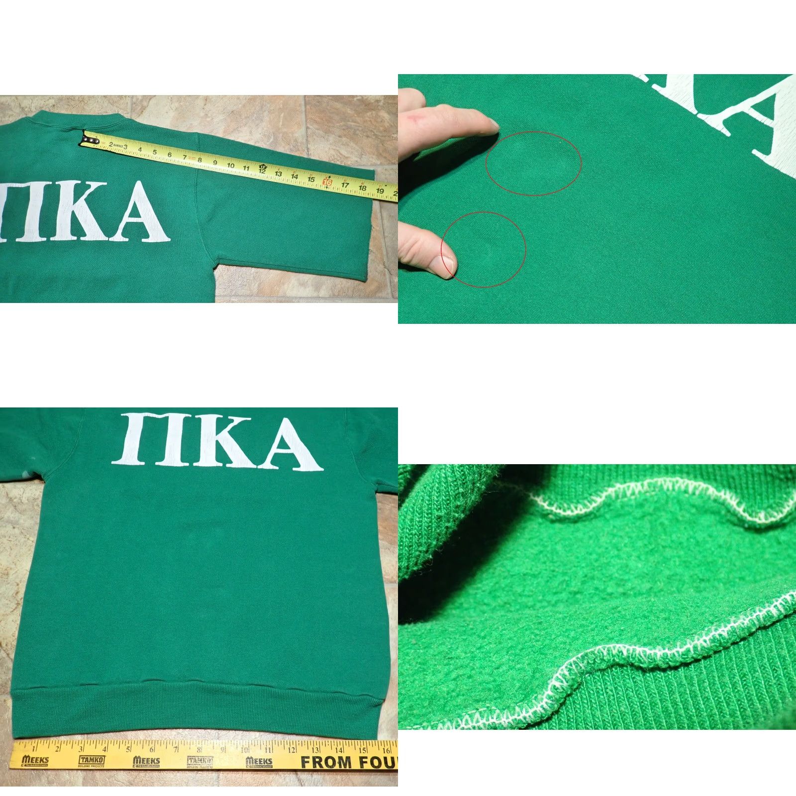 Russell Athletic VINTAGE Russell Athletic PI KAPPA Alpha University of Missouri Sweatshirt Green S Men 3/4 Sleeve Crew Neck Pullover 60s 70s 80s 90s Size US S / EU 44-46 / 1 - 10 Thumbnail