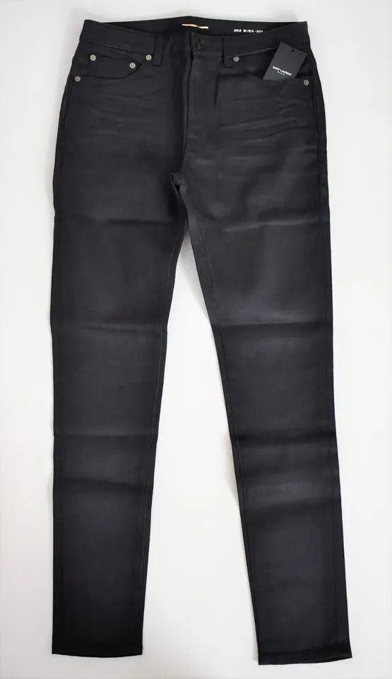 Saint Laurent Paris o1bcso1str0924 Skinny 5 Pockets Low Waist Ueep in Black Size US 28 / EU 44 - 1 Thumbnail