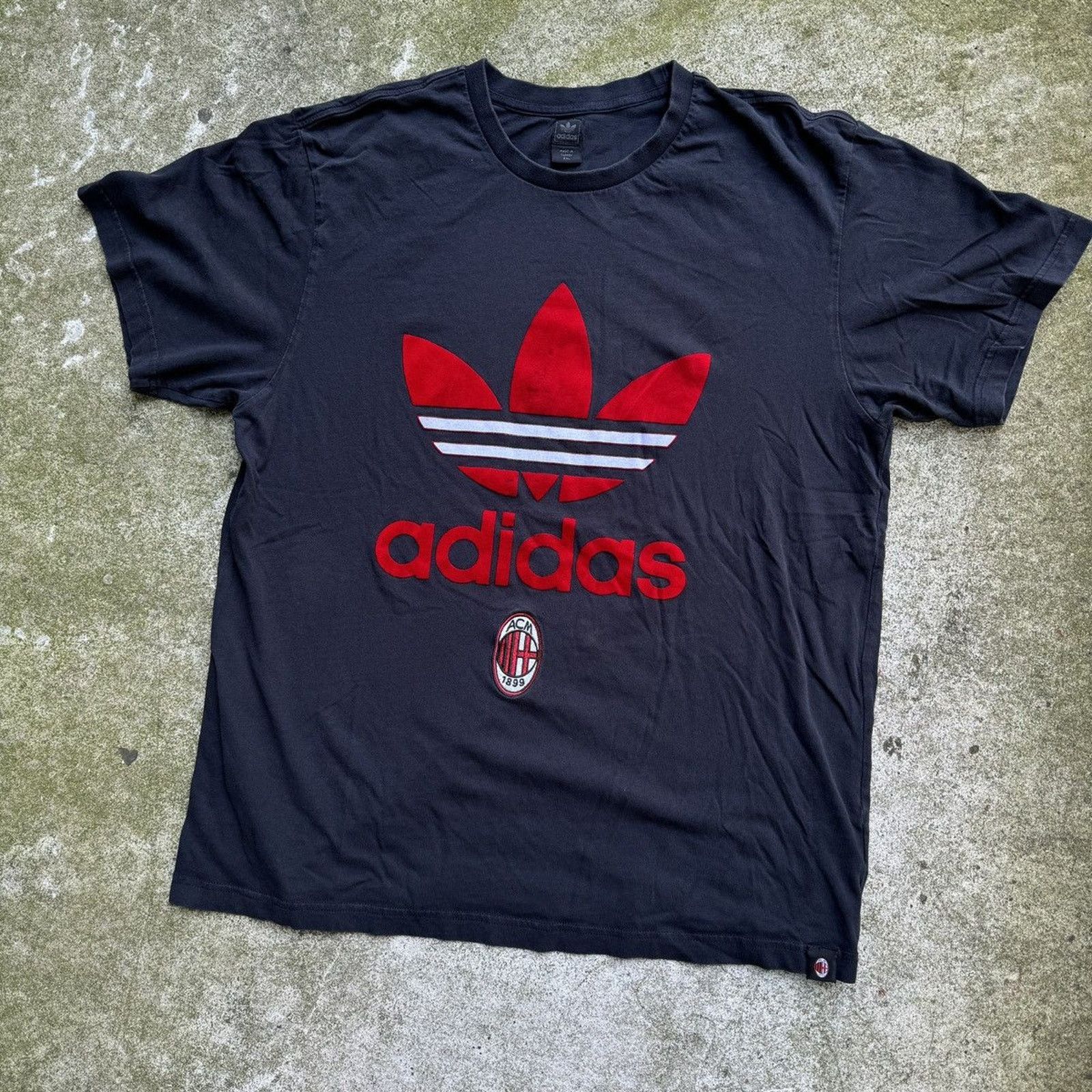 Adidas VINTAGE 2000S ADIDAS AC MILAN TEE Size US XL / EU 56 / 4 - 8 Thumbnail