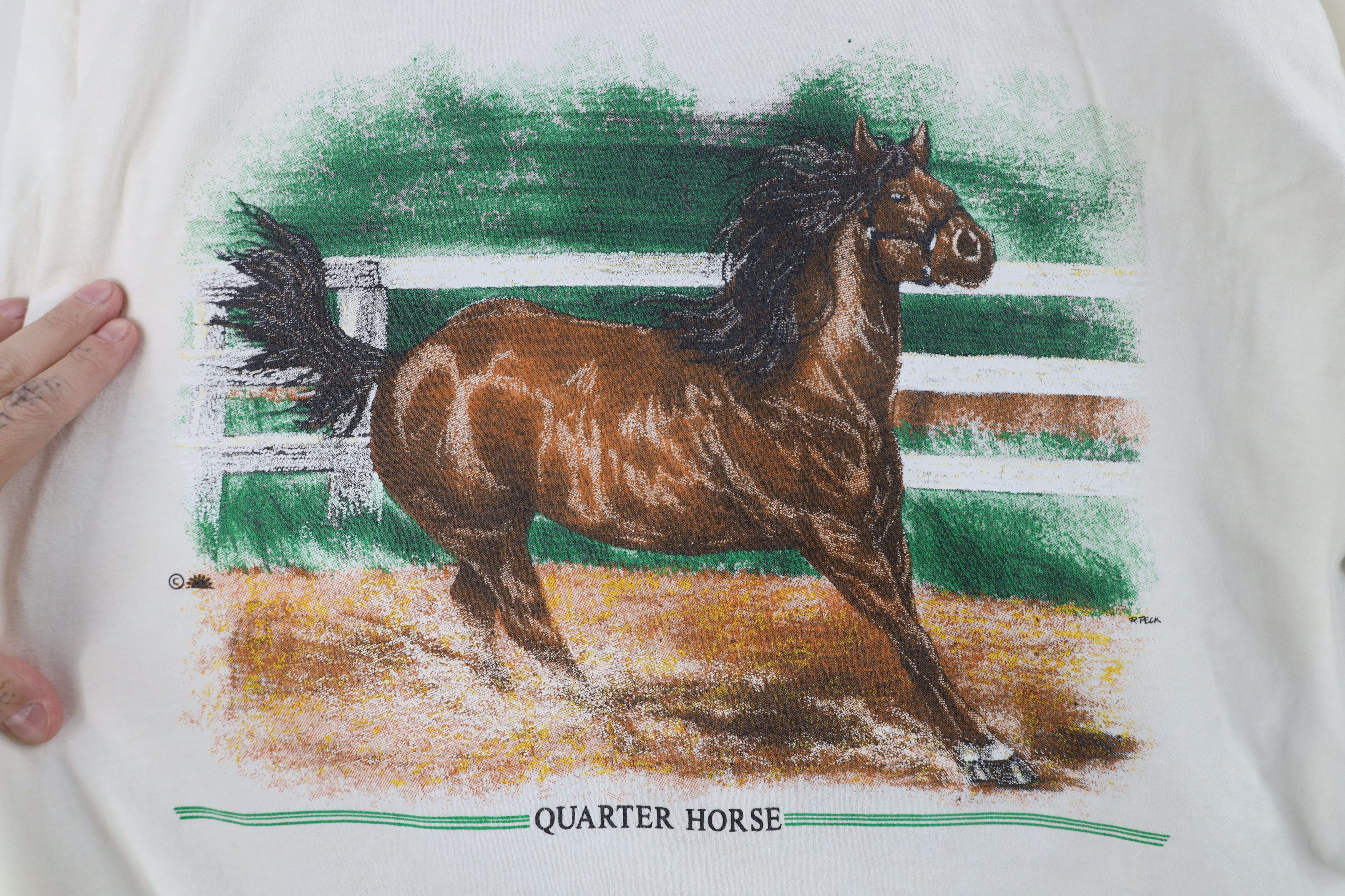 Vintage Vintage 80s 90s Streetwear Horse Equestrian T-Shirt USA Size L / US 10 / IT 46 - 4 Thumbnail