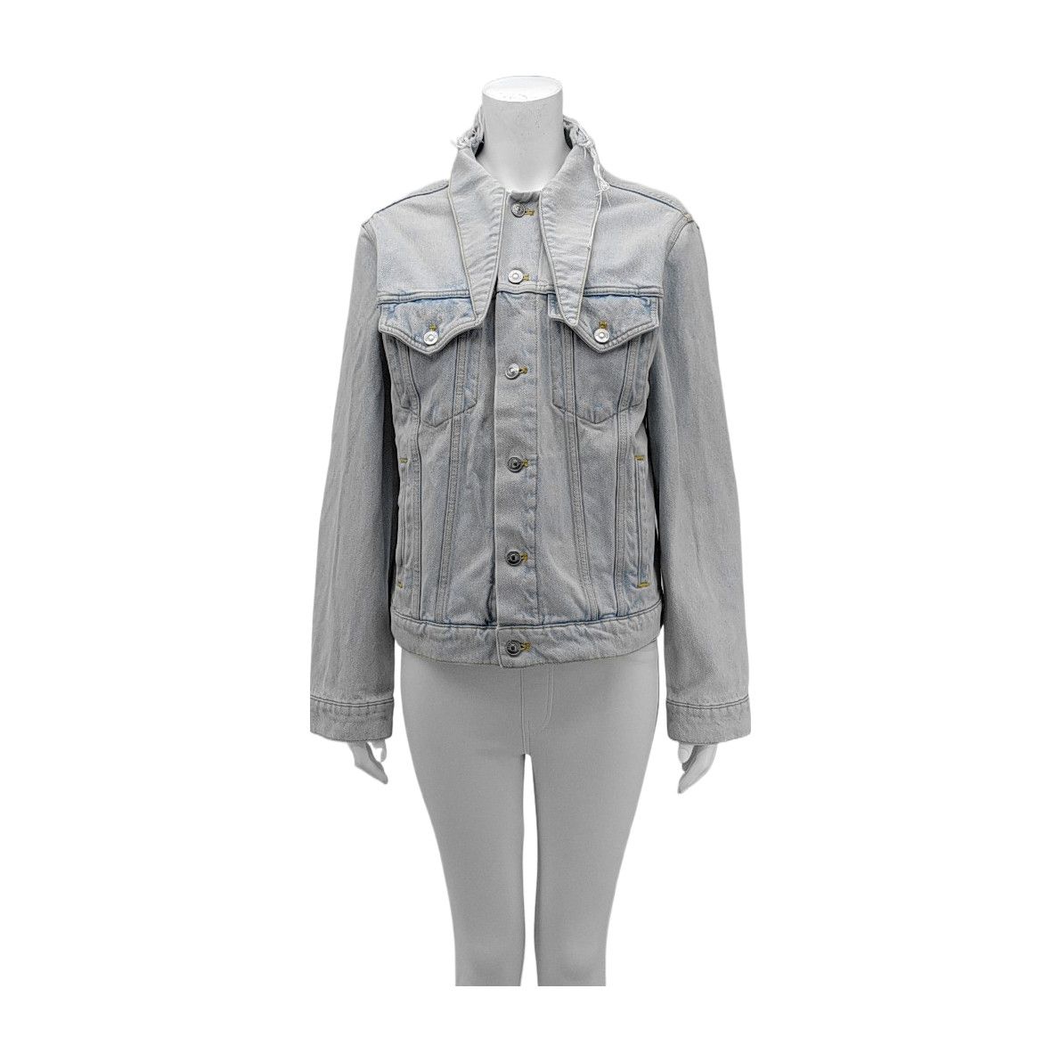 Balenciaga Balenciaga Frayed Denim Jacket Size 36 Size XS / US 0-2 / IT 36-38 - 1 Thumbnail