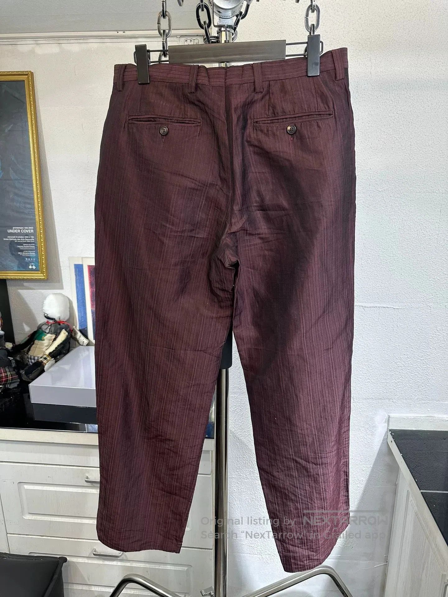 Dries Van Noten Dries Van Noten Linen Silk Striped Trousers. Size US 34 / EU 50 - 5 Thumbnail