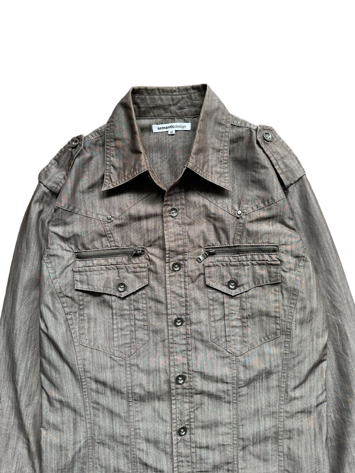 semanticdesign 00's Semantic Design military fashion shirt Size US M / EU 48-50 / 2 - 4 Thumbnail