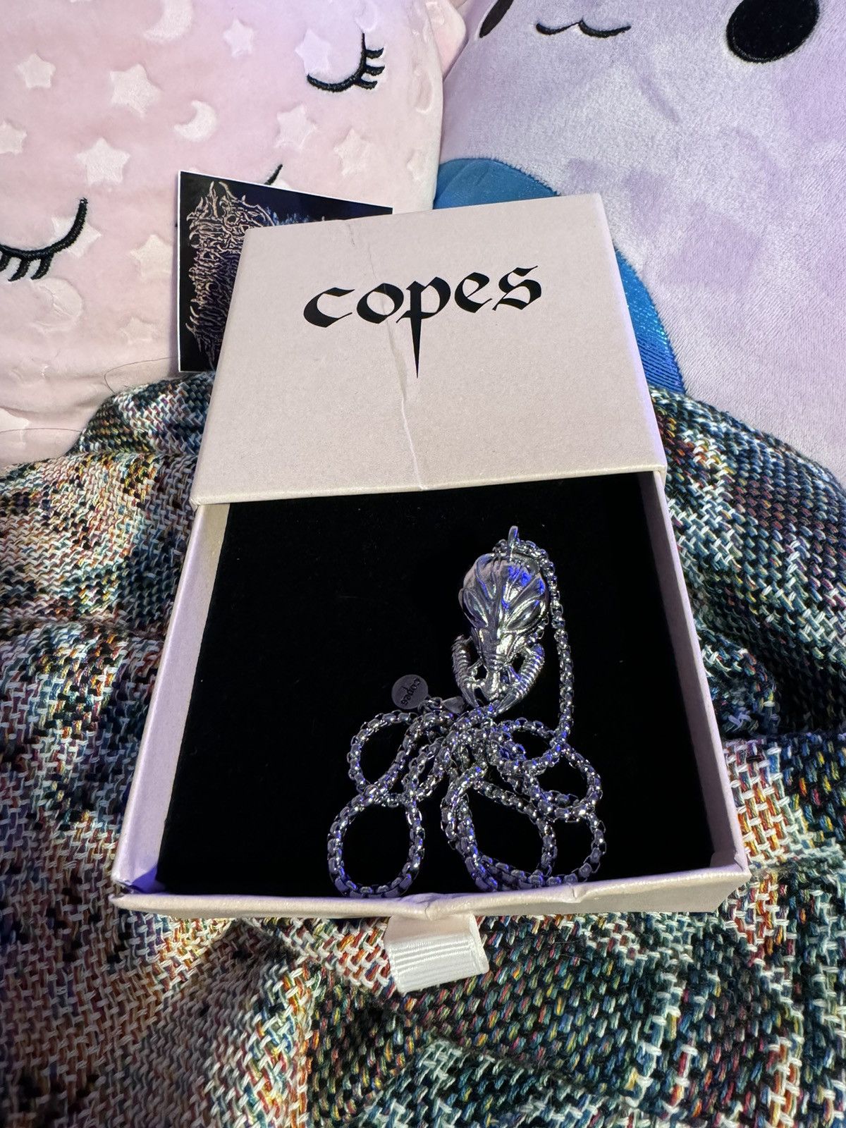 Copes copes Greytech Alien predator Necklace silver chain Size ONE SIZE - 9 Thumbnail