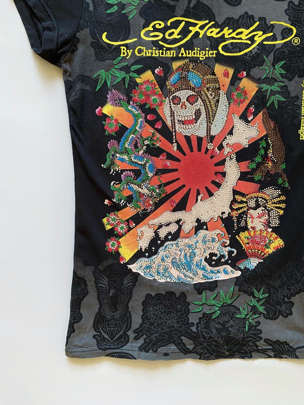 Ed Hardy Vintage Ed Hardy By Christian Audigier Overprint T-Shirt Size S / US 4 / IT 40 - 10 Thumbnail