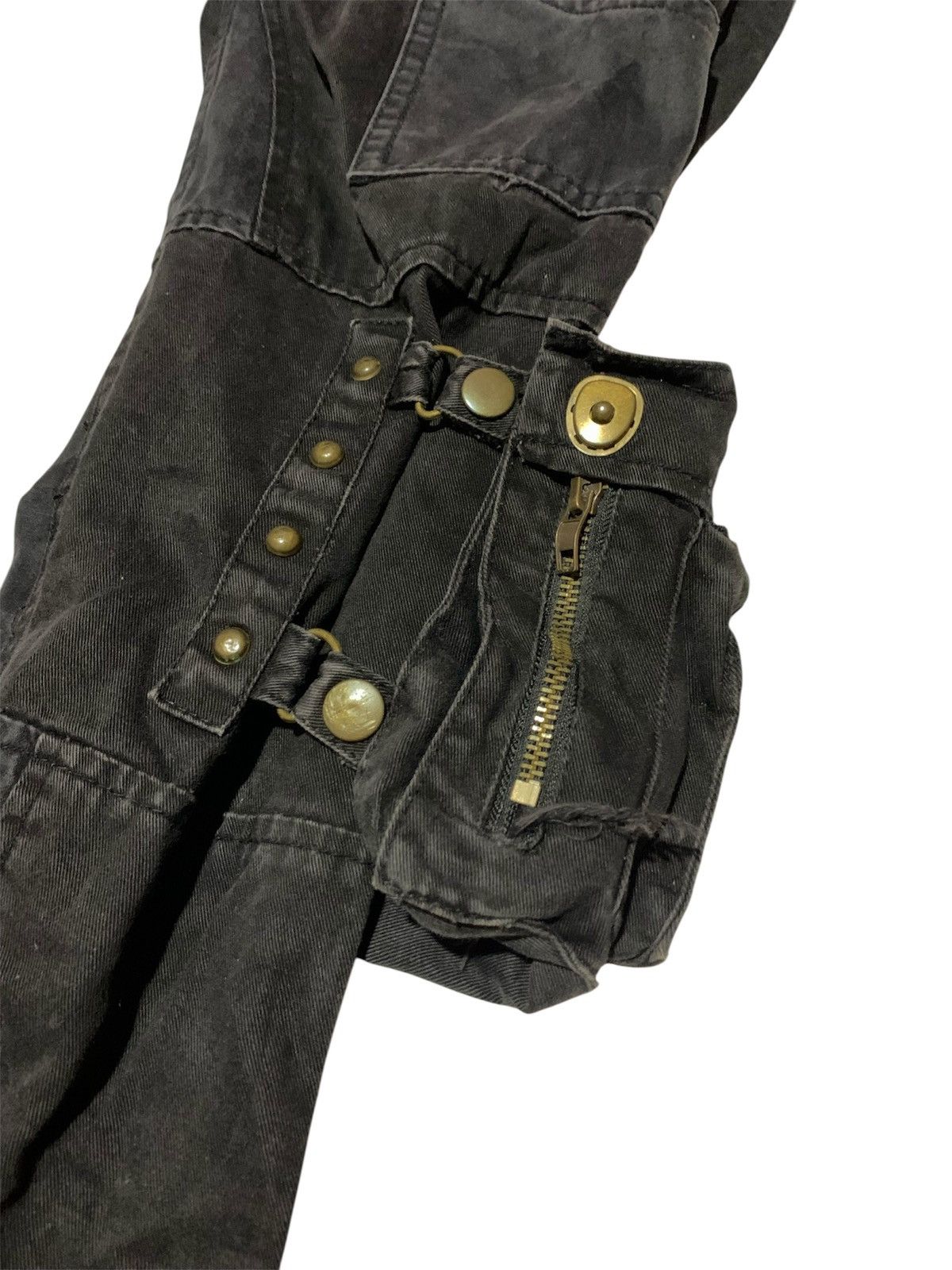 Japanese Brand 🐍 Midas Japan Double Waist Bondage Punk Gothic Pants Size US 31 - 3 Thumbnail