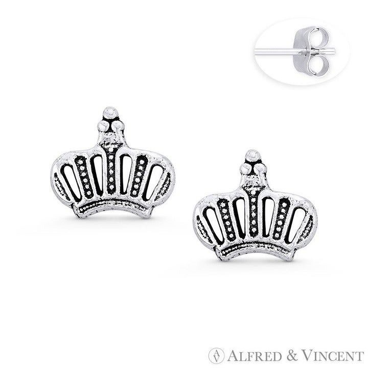 Other Monarch Crown Royalty Charm Stud Earrings Size ONE SIZE - 1 Preview