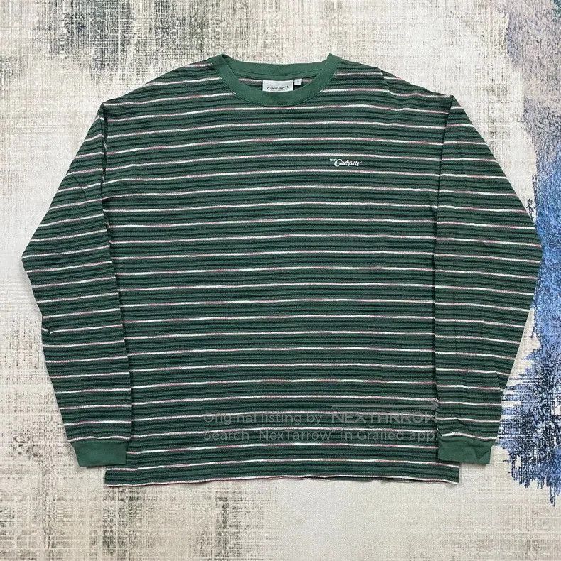 Vintage Carhartt Striped Long Sleeve T. Size US S / EU 44-46 / 1 - 1 Thumbnail