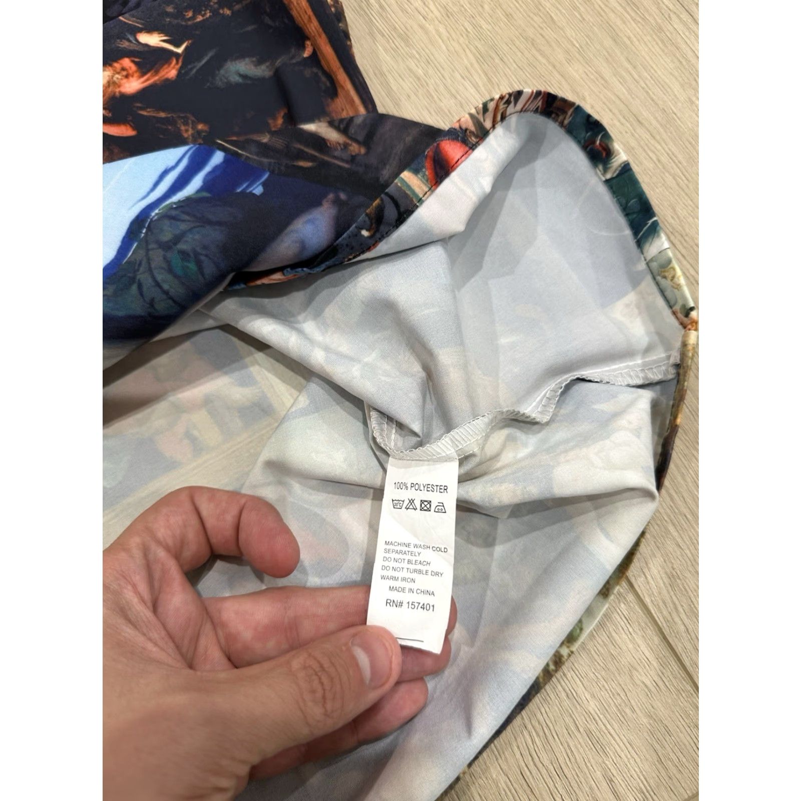 Pacsun PacSun Shirt Mens L Colorful All Over Print Button Up Art Mona Lisa Casual Short Sleeve Collared Geometric Multicolor Size US L / EU 52-54 / 3 - 5 Thumbnail