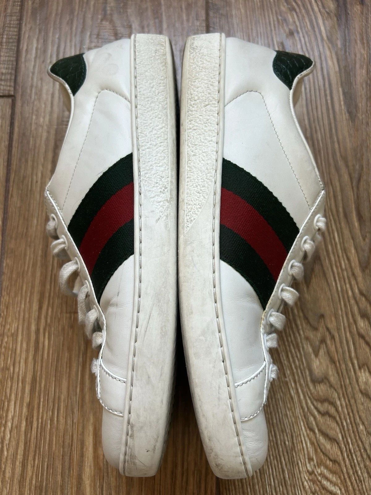 Gucci Gucci Ace Sneakers 7 White Leather Low 386750 Size US 7 / EU 40 - 10 Thumbnail