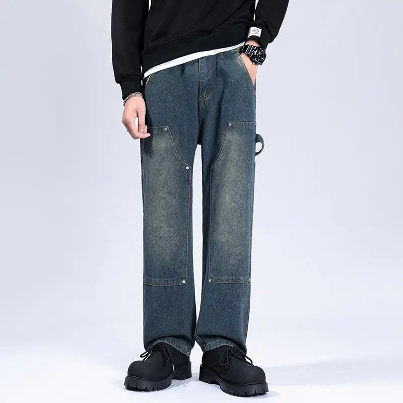 Japanese Brand Retro loose straight leg high street jeans Size US 30 / EU 46 - 6 Thumbnail