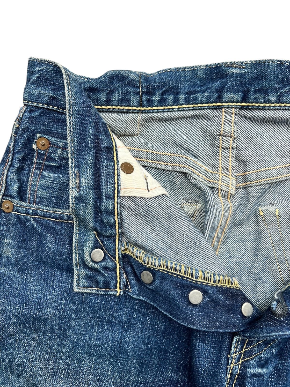 Vintage Full Count Selvedge Distressed Denim Jeans 25x29