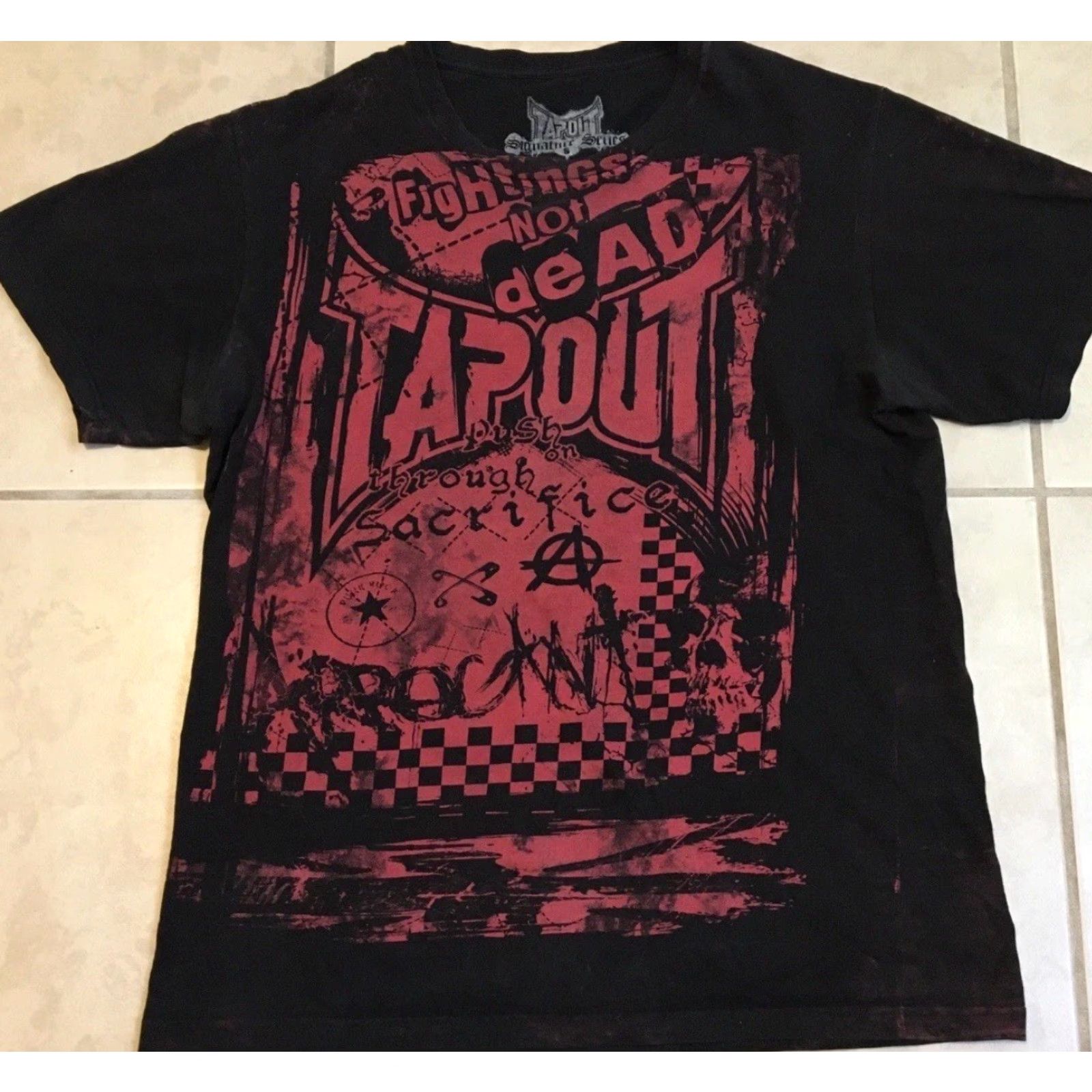 Affliction Vtg TAPOUT Fightings Not Dead Shirt S MMA Emo Goth Biker Grunge Y2K Jnco Size US S / EU 44-46 / 1 - 2 Thumbnail