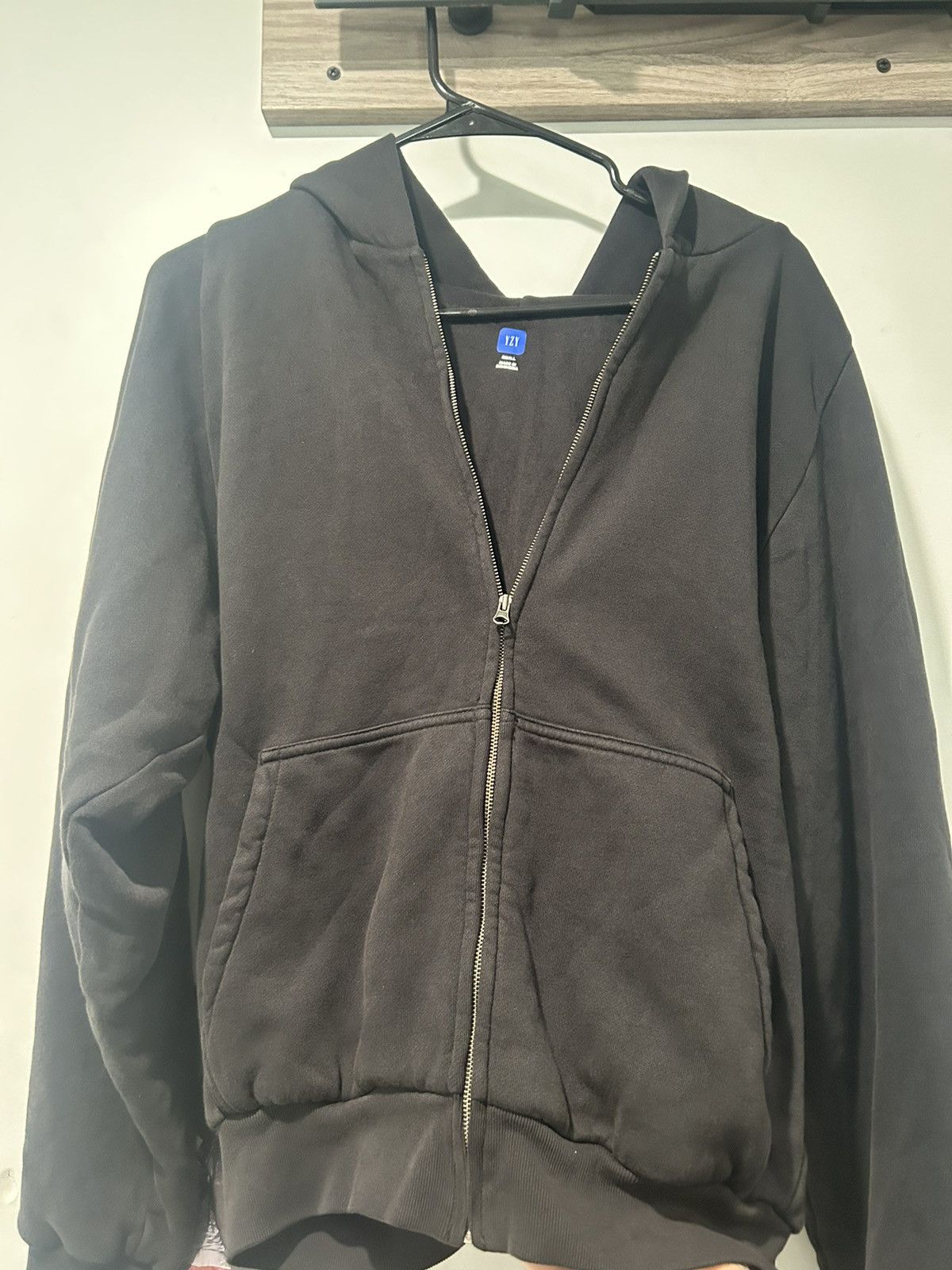 image of Balenciaga x Kanye West Yeezy Gap Zip Up Hoodie Size S in Black, Men's