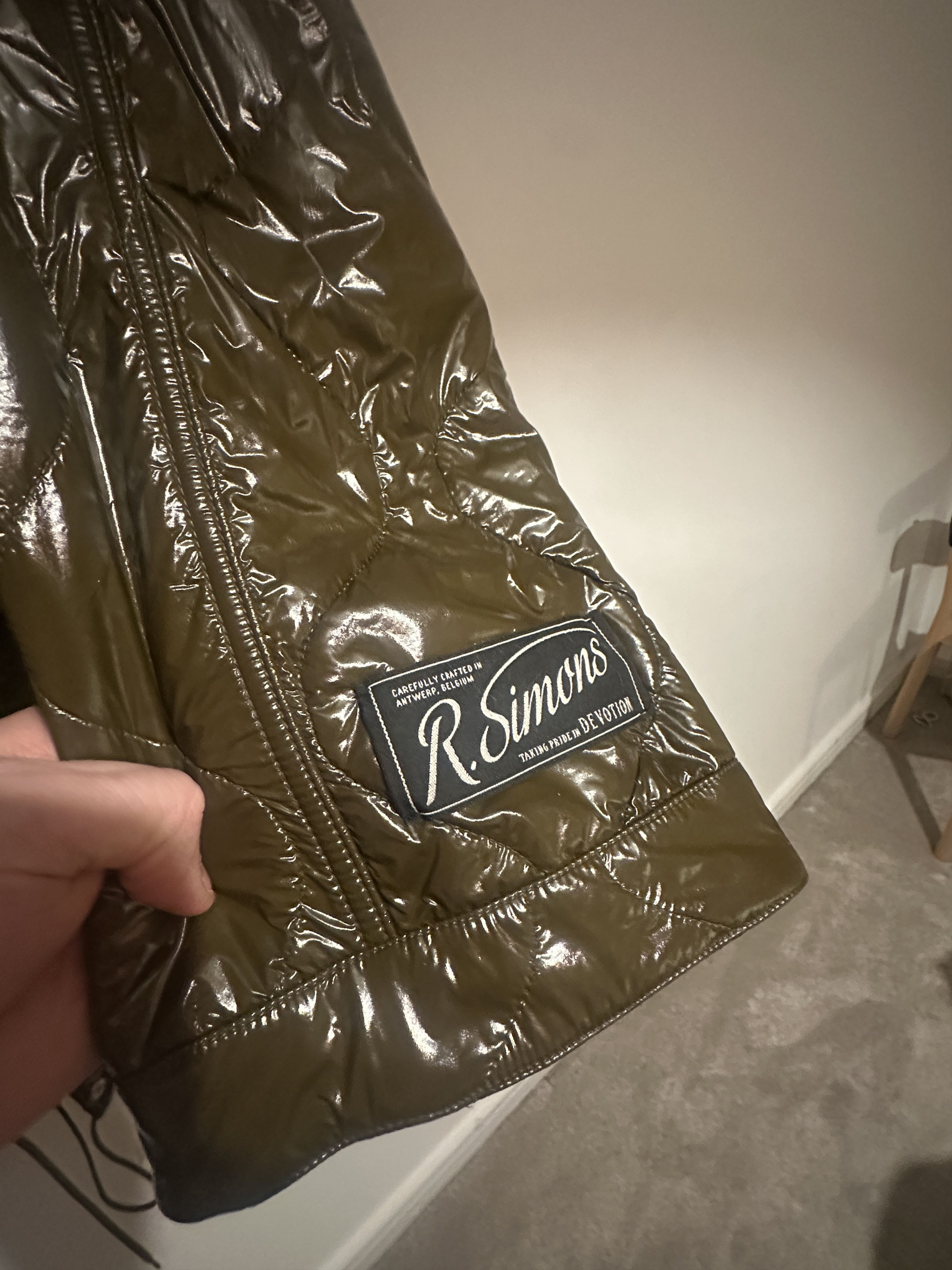 Raf Simons RAF SIMONS Oversized Printed Parka Khaki 212-M711 Size 44 Size US M / EU 48-50 / 2 - 4 Thumbnail