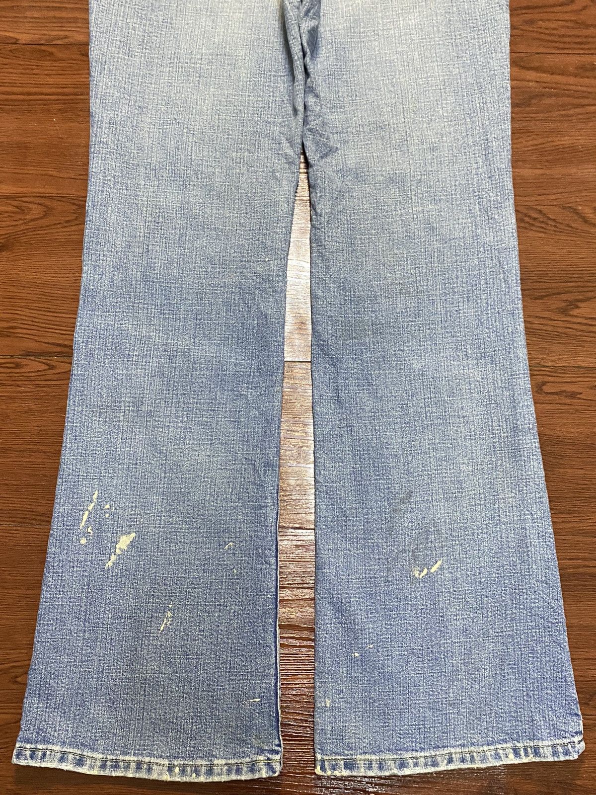 Express Vintage Japanese Brand Express Grunge Splatter Flare Jean. Size 31" - 6 Thumbnail