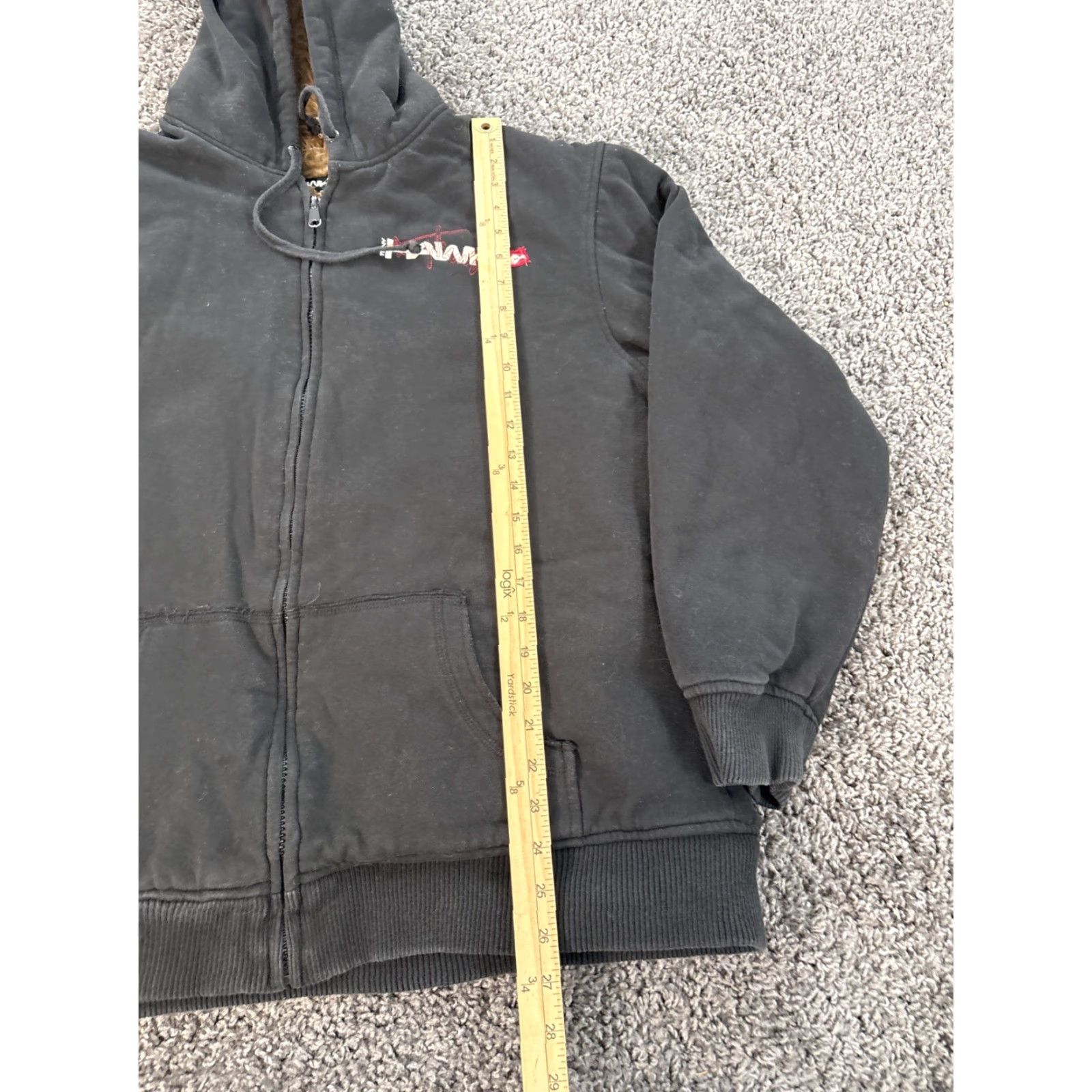 Vintage VINTAGE Tony Hawk Hoodie Zip Sweatshirt Mens L Black Heavyweight Hooded Sherpa Lined Full Zip Front Size US L / EU 52-54 / 3 - 2 Thumbnail