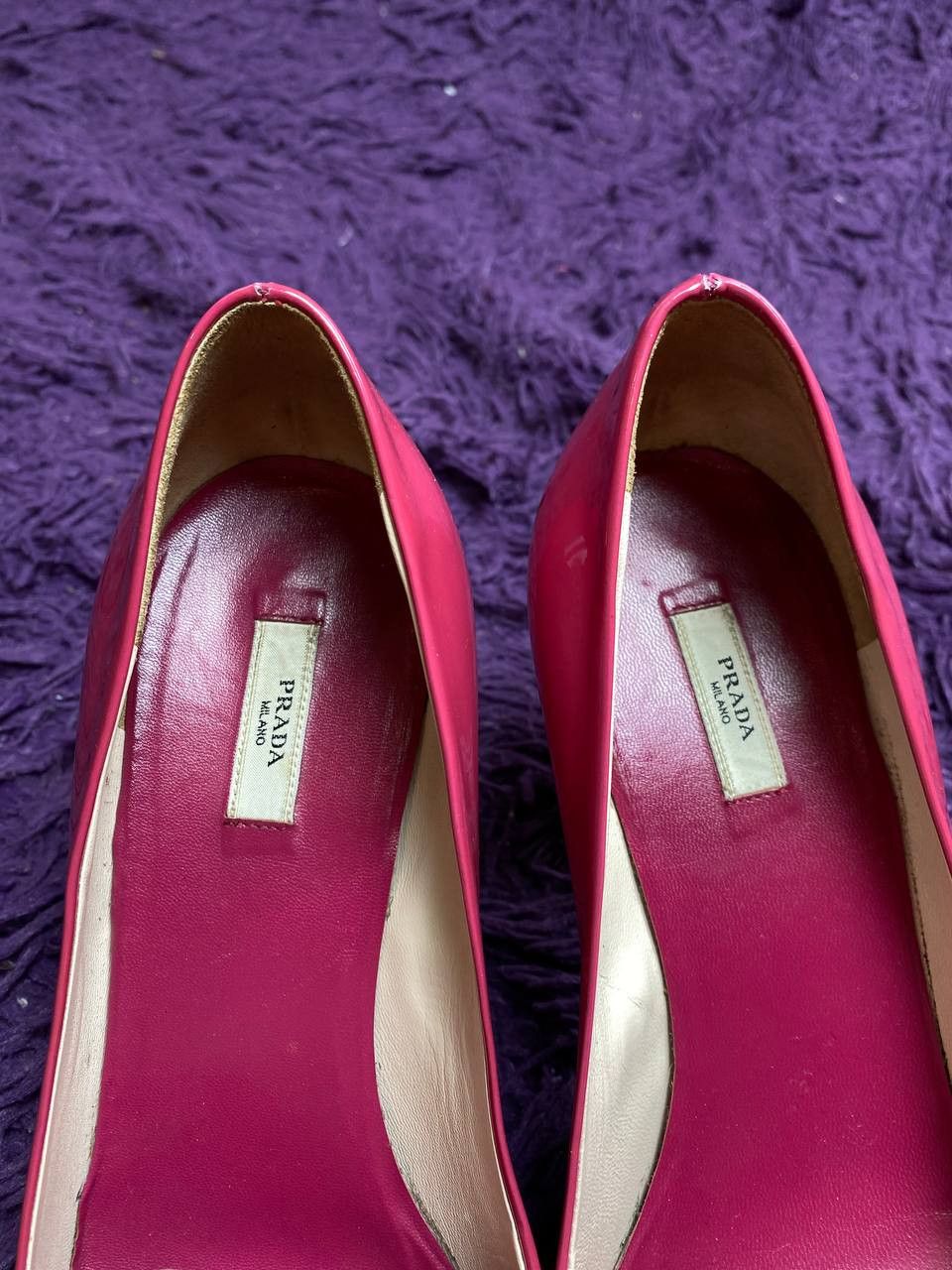 Prada Prada Womens Patent Leather Platform Heels Size US 9 / IT 39 - 2 Thumbnail