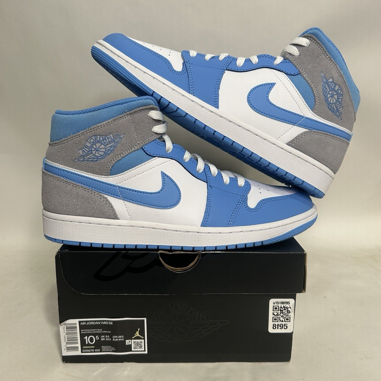 Jordan Brand Nike Air Jordan 1 Mid SE Retro “University Blue/UNC” 2024 Size US 10.5 / EU 43-44 - 1 Thumbnail
