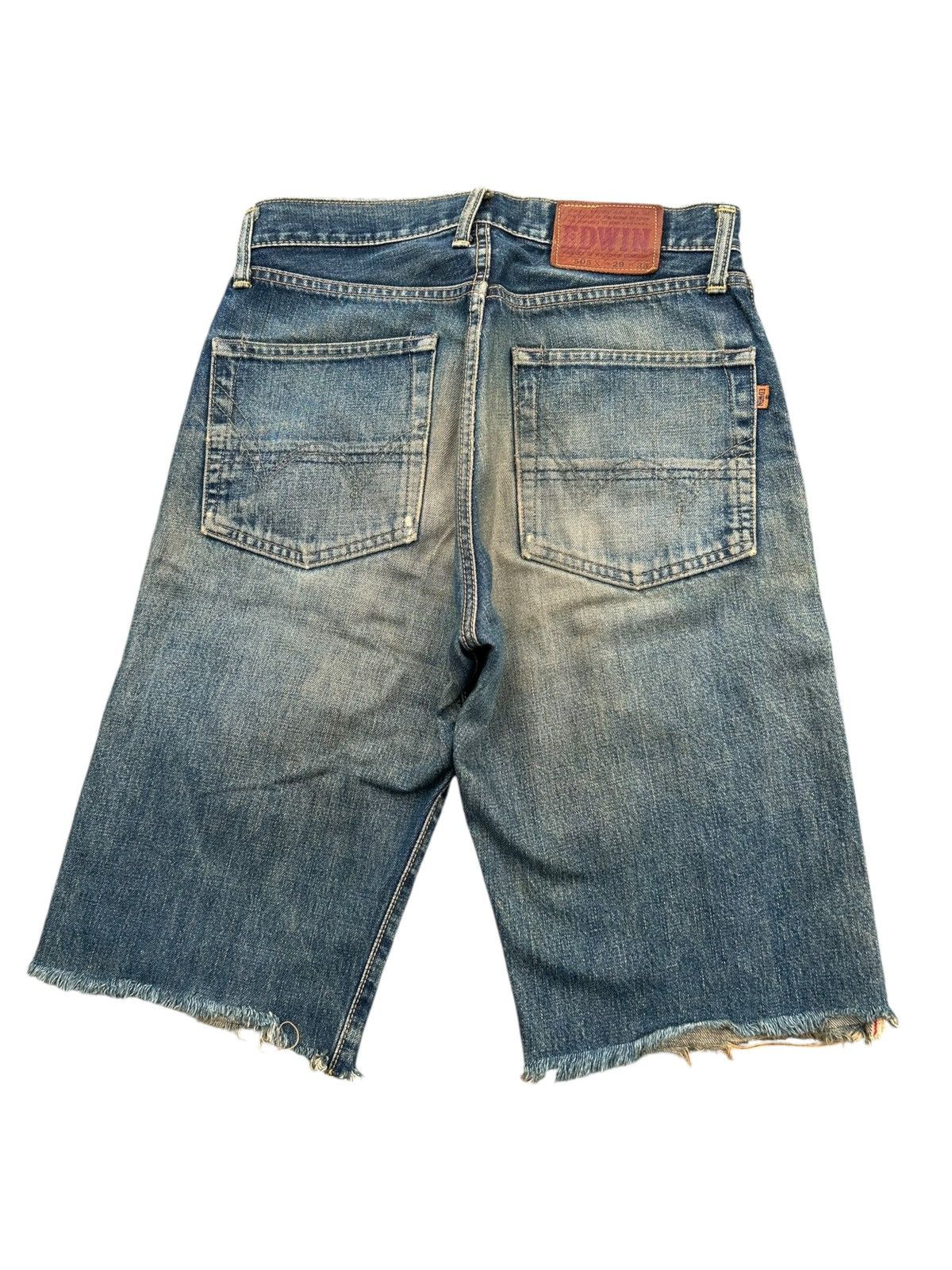 Edwin × Kapital × Vintage Vintage Edwin Selvedge Distressed Mud Wash Rusty Short Denim Size US 29 - 4 Thumbnail