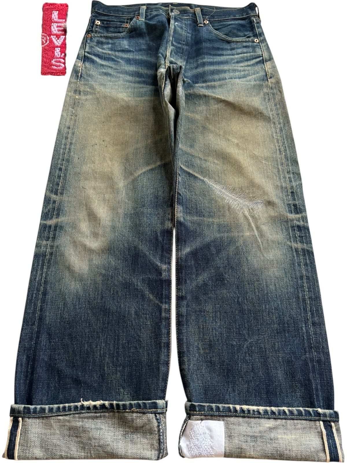 Vintage 80s Levis 503B Big E Selvedge Mud Wash Baggy Jeans
