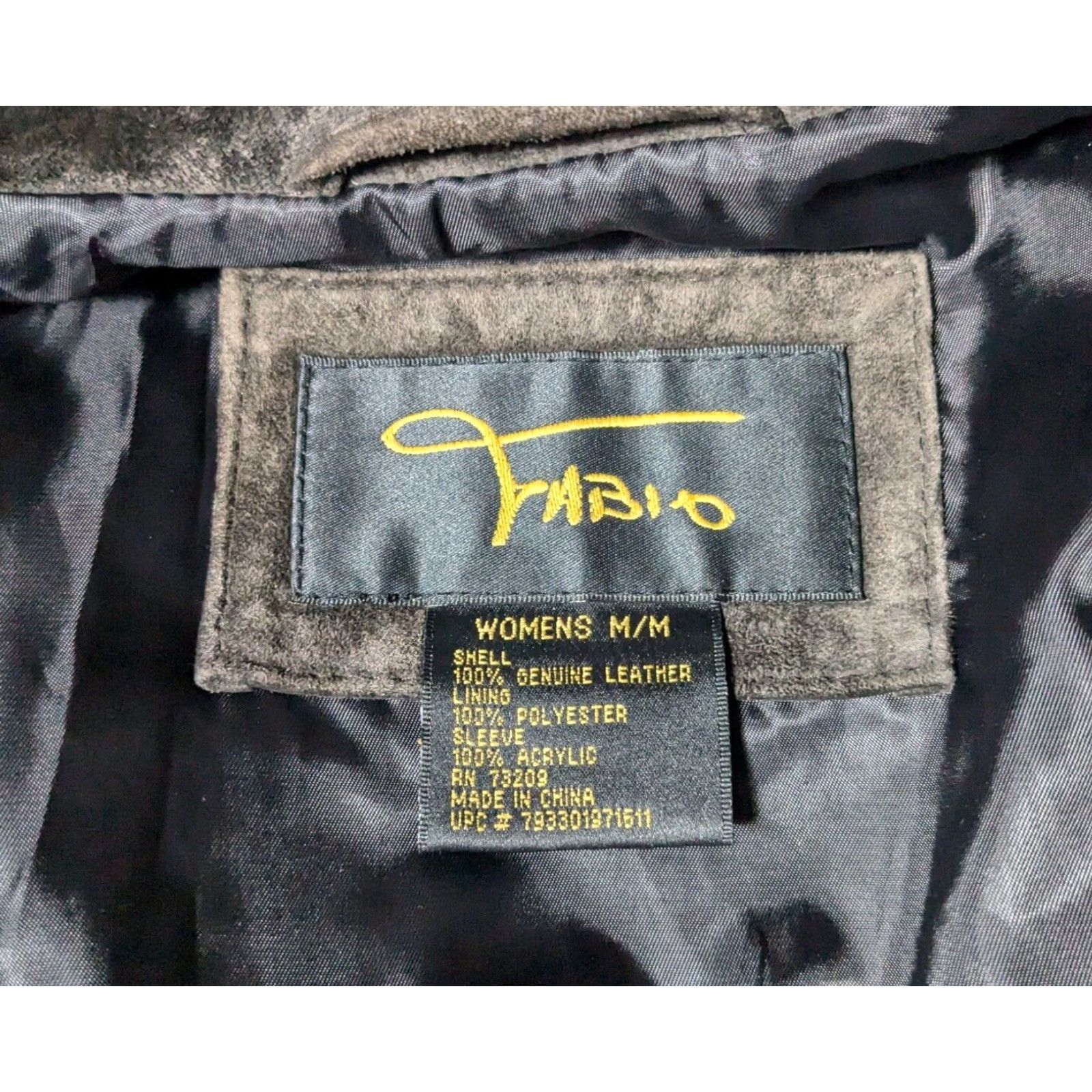 FABI VINTAGE Fabio LEATHER x ACRYLIC SLEEVES Women Medium Brown Mixed Material Jacket Size M / US 6-8 / IT 42-44 - 4 Thumbnail