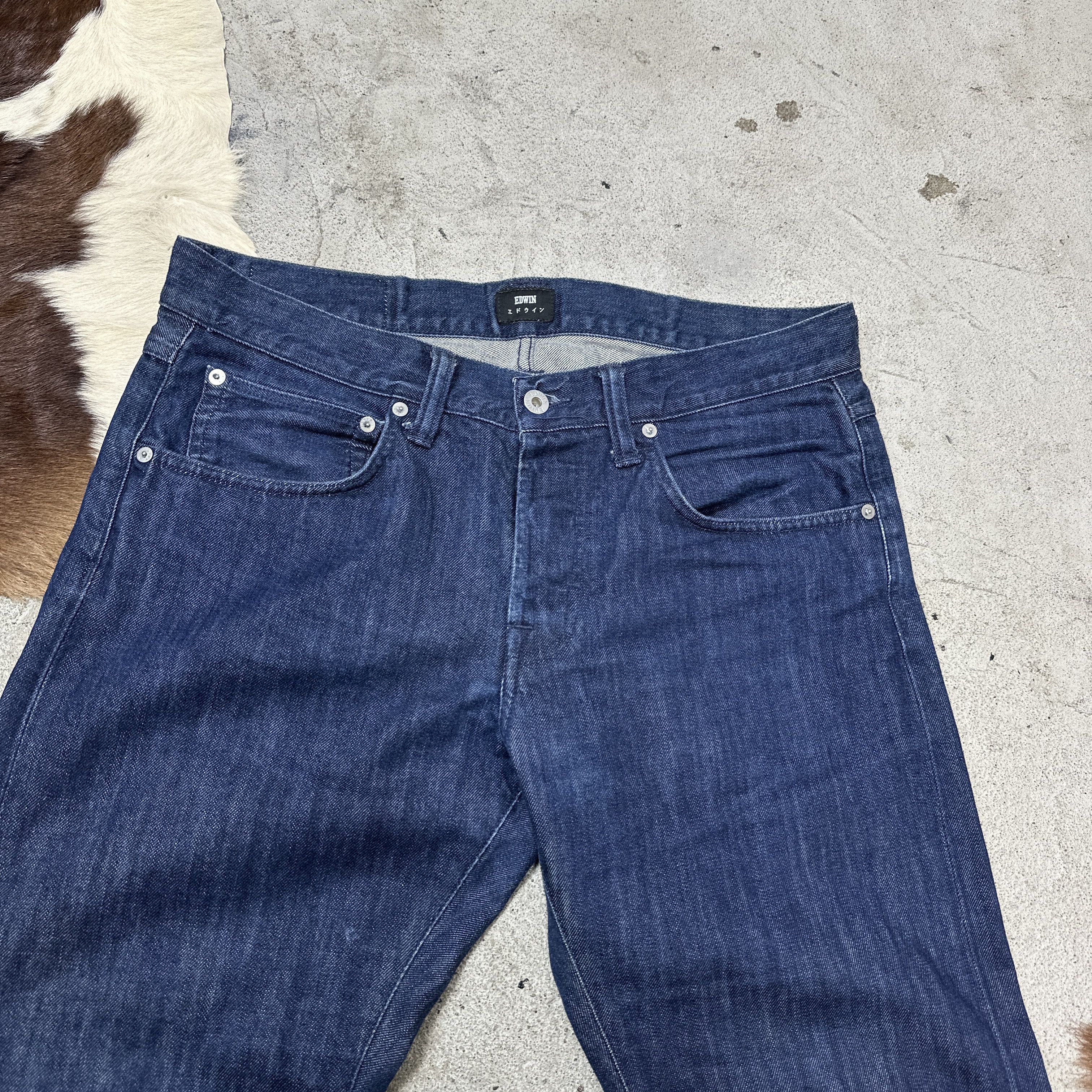 Edwin Vintage Denim Edwin Regular Tapered Skinny Jeans 00s Size US 33 - 6 Thumbnail