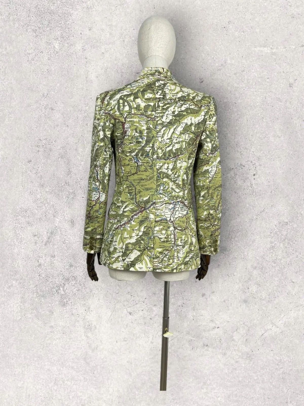 Moschino Moschino Blazer Jacket Maps Print Luxury Size M / US 6-8 / IT 42-44 - 2 Thumbnail