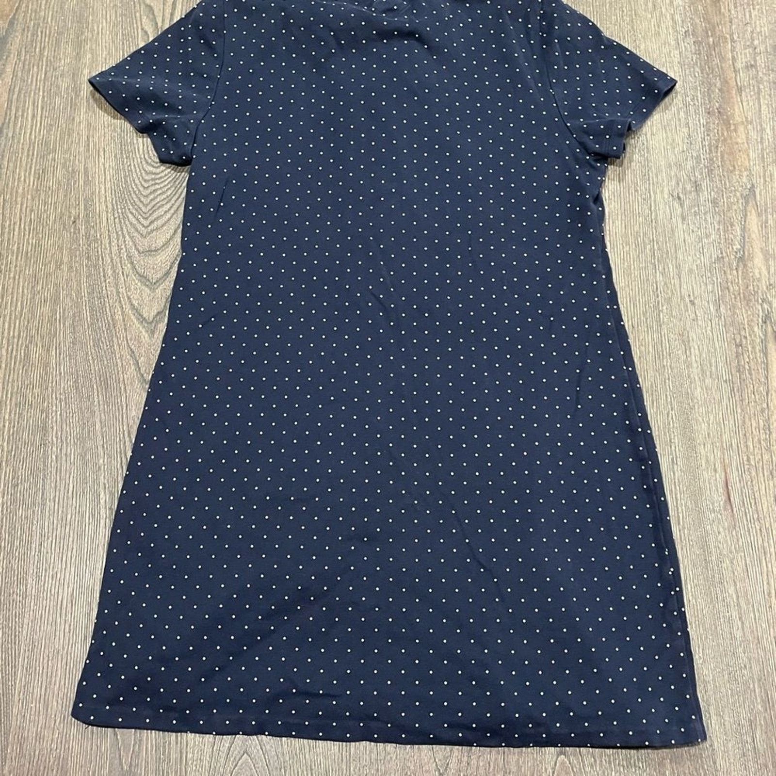Tommy Hilfiger Tommy Hilfiger Dress Polo Polka Dot Short Sleeve Button Sz L Size L / US 10 / IT 46 - 8 Thumbnail