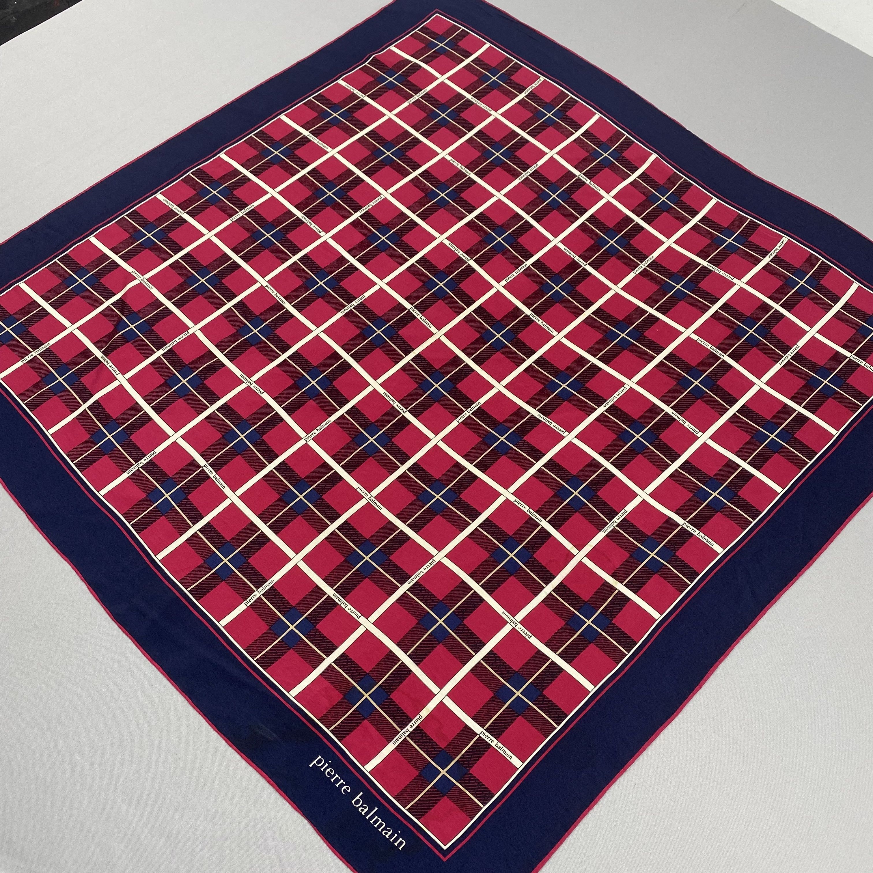 Japanese Brand Vintage Pierre Balmain SILK Scarf Twill Stole Wraps Scarves Size ONE SIZE - 3 Thumbnail