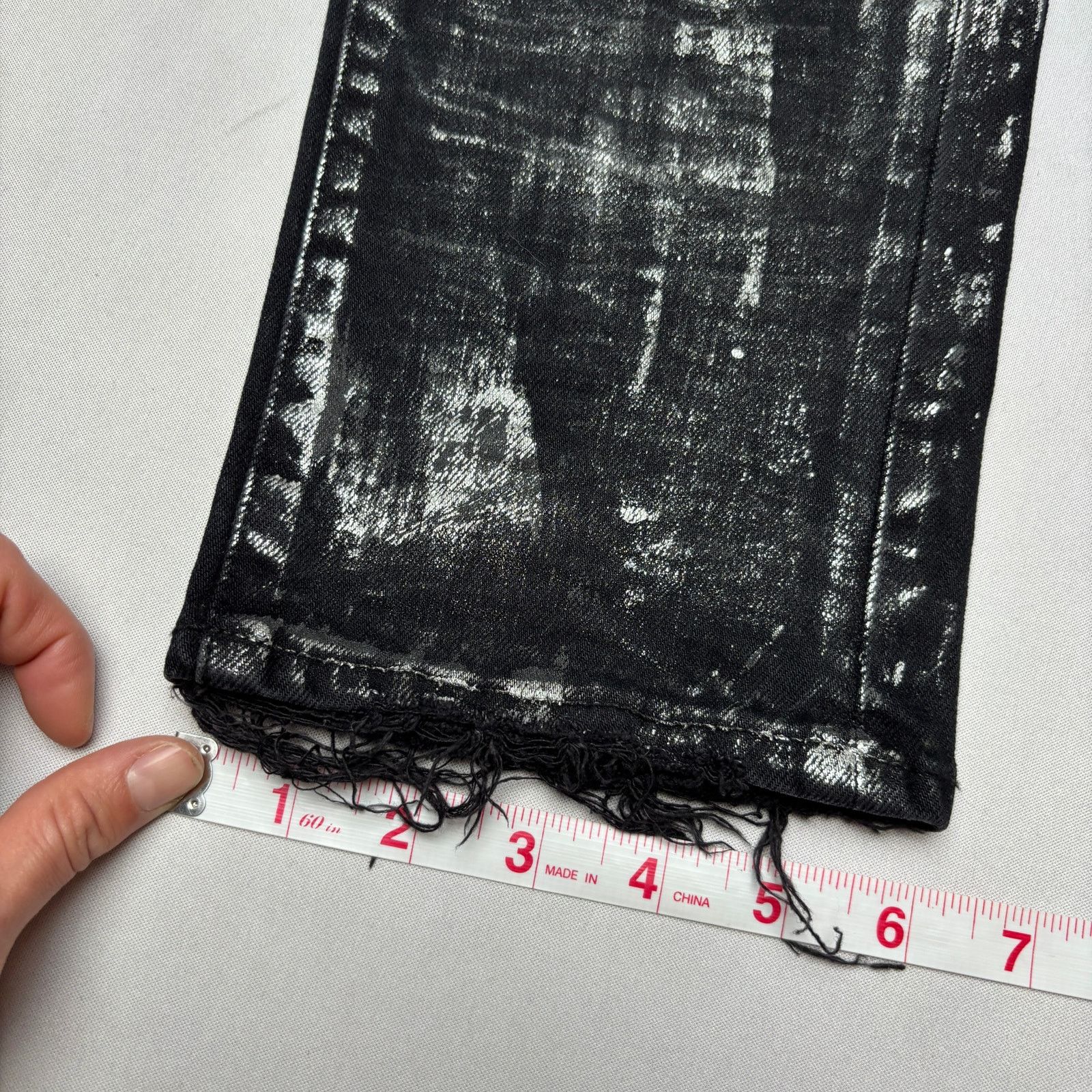 Purple Purple Brand P001 Low Rise Skinny Jeans 32x33 Black Silver Size US 32 / EU 48 - 8 Thumbnail