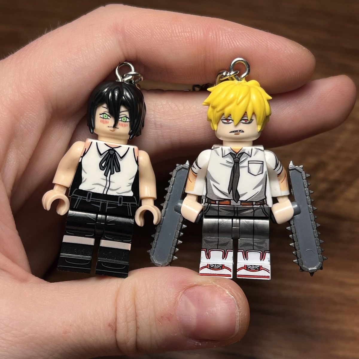 Anime chainsaw man denji reze lego minifigure keychain keyring Size ONE SIZE - 6 Thumbnail