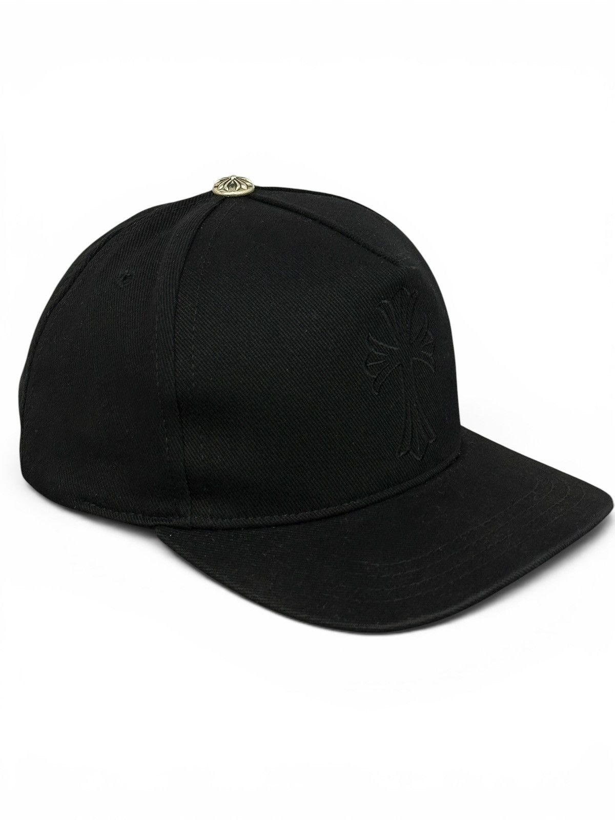 Chrome Hearts Chrome Hearts Cross Waxed Denim Baseball Cap Size ONE SIZE - 2 Thumbnail