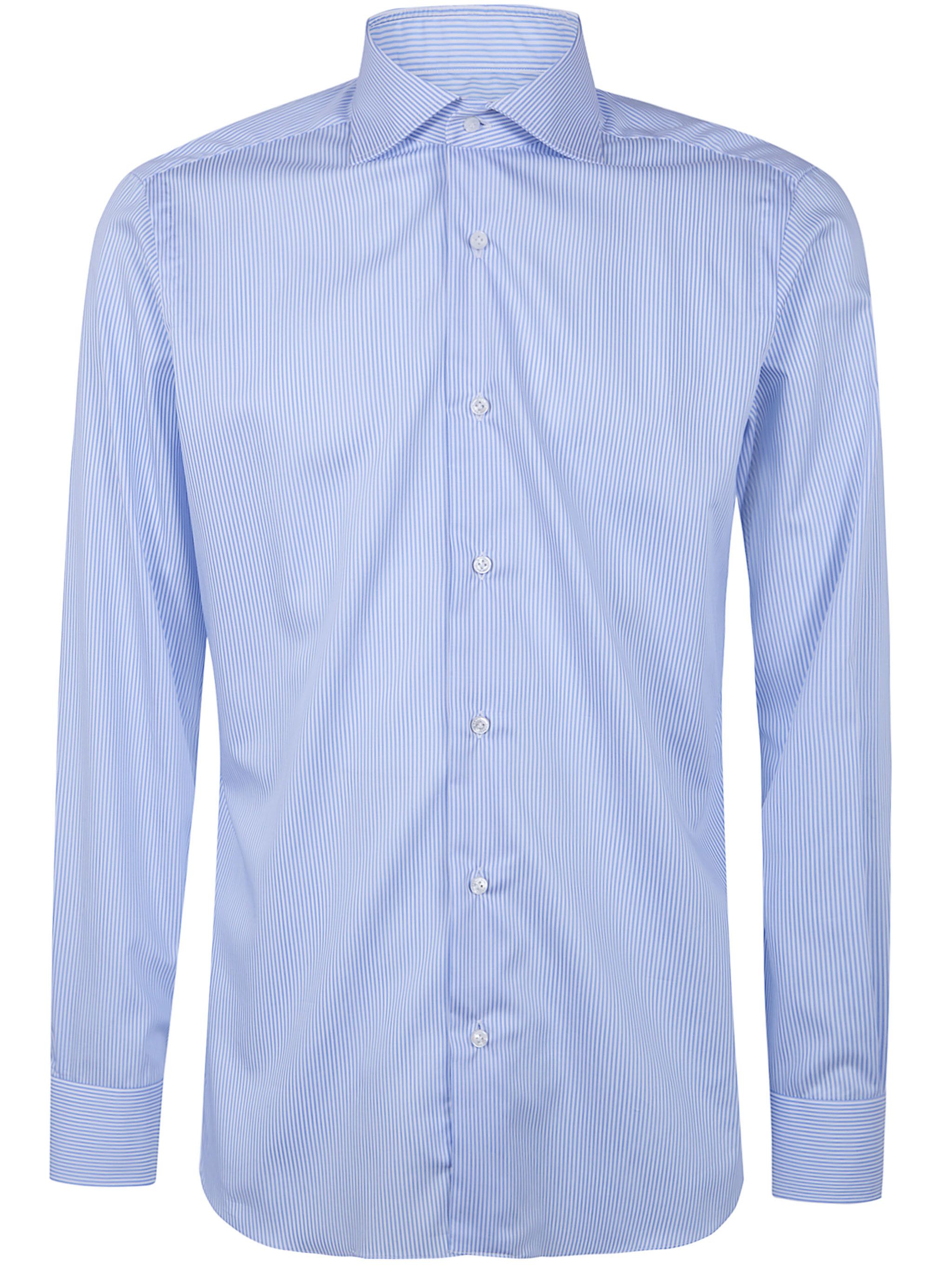 Barba Napoli CLASSIC COTTON TWILL "STRIGHT BACCHETTA" SHIRT Size US L / EU 52-54 / 3 - 1 Thumbnail