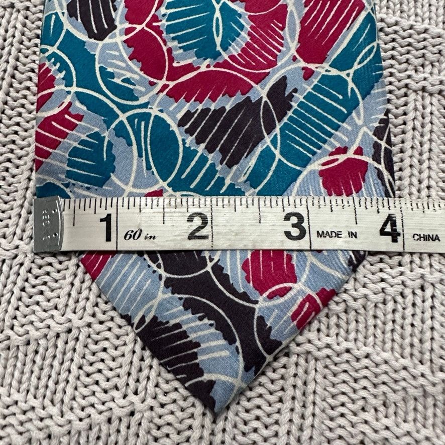 Vintage Vintage 70s turquoise and red abstract printed tie Size ONE SIZE - 5 Thumbnail