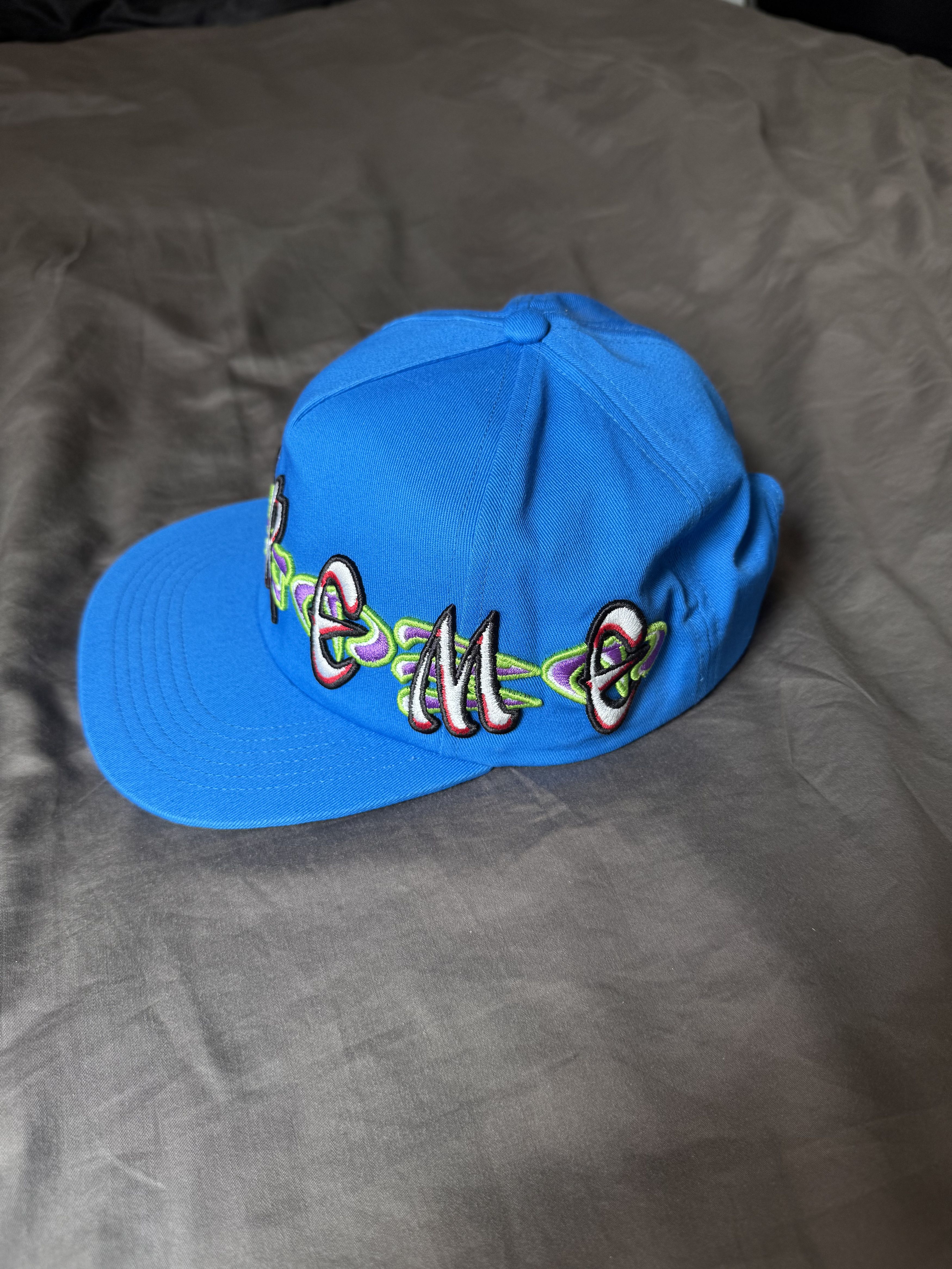 Supreme Supreme FW23 AOI Spellout 5-Panel Hat ' Blue Size ONE SIZE - 3 Thumbnail