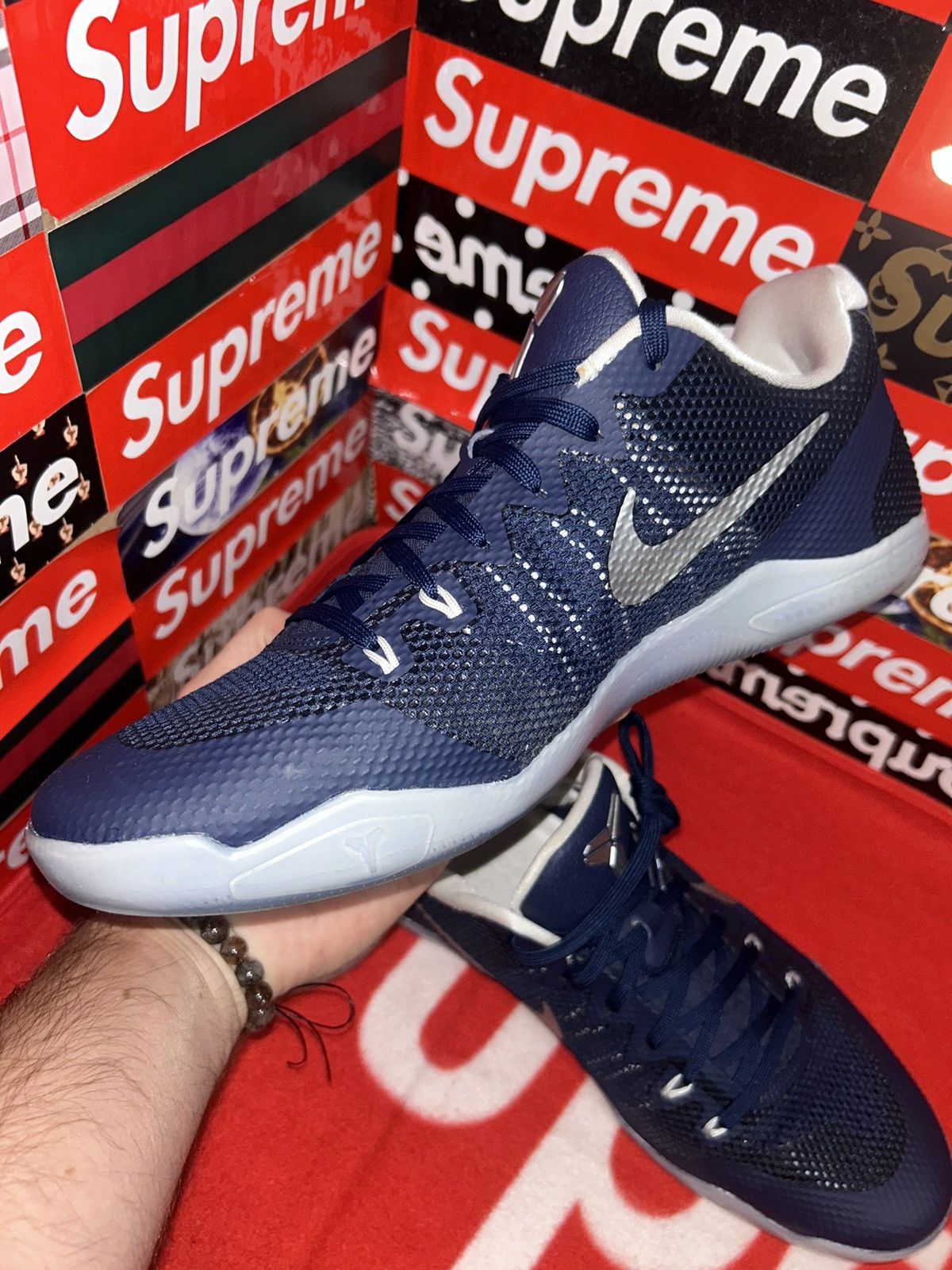 Nike Nike Kobe 11 XI Team Bank Midnight Navy 856485-442 size 12 Size US 12 / EU 45 - 8 Thumbnail