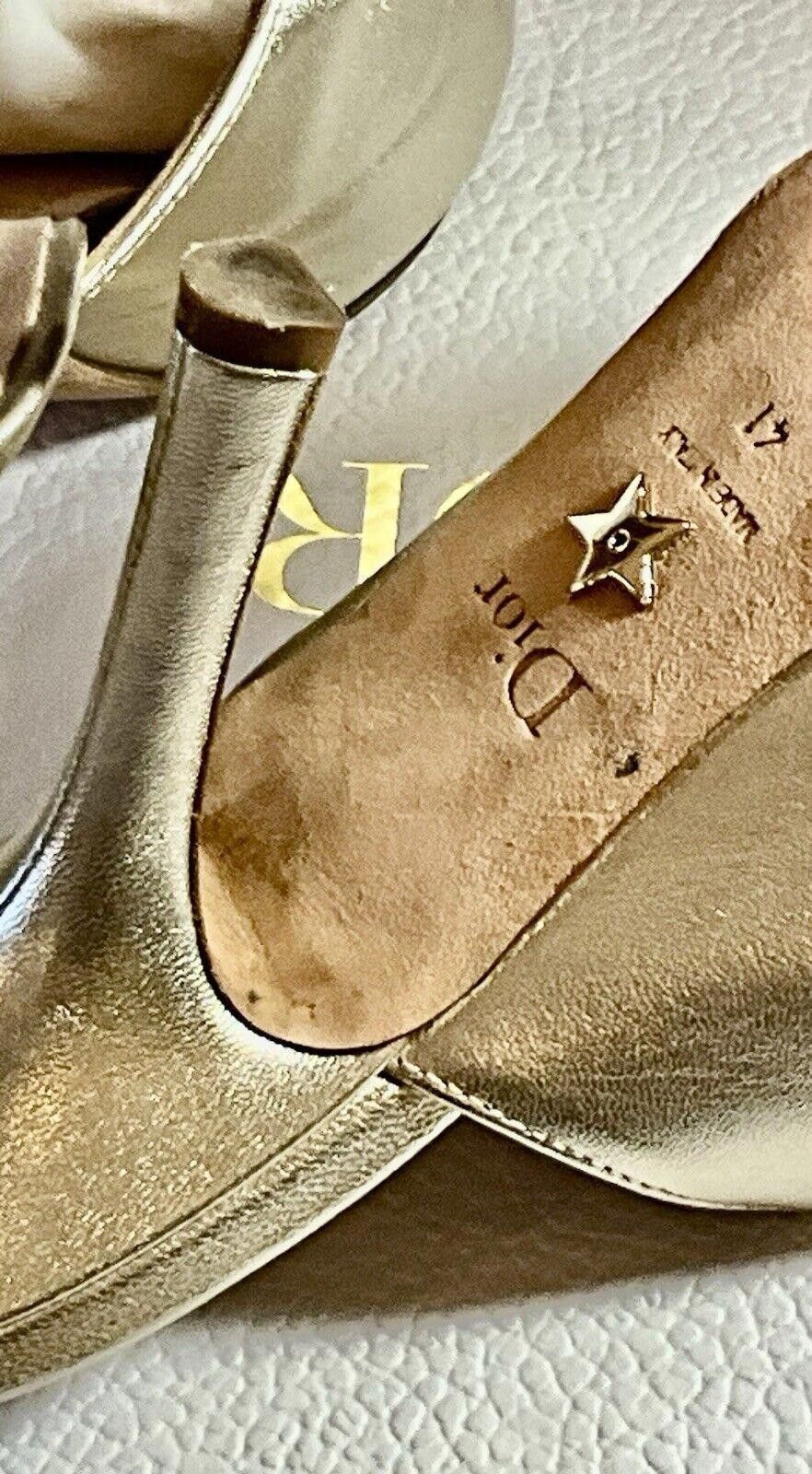 Dior Christian Dior Gold Slip On Pointed Heels Size 41 Size US 10 / IT 40 - 3 Thumbnail
