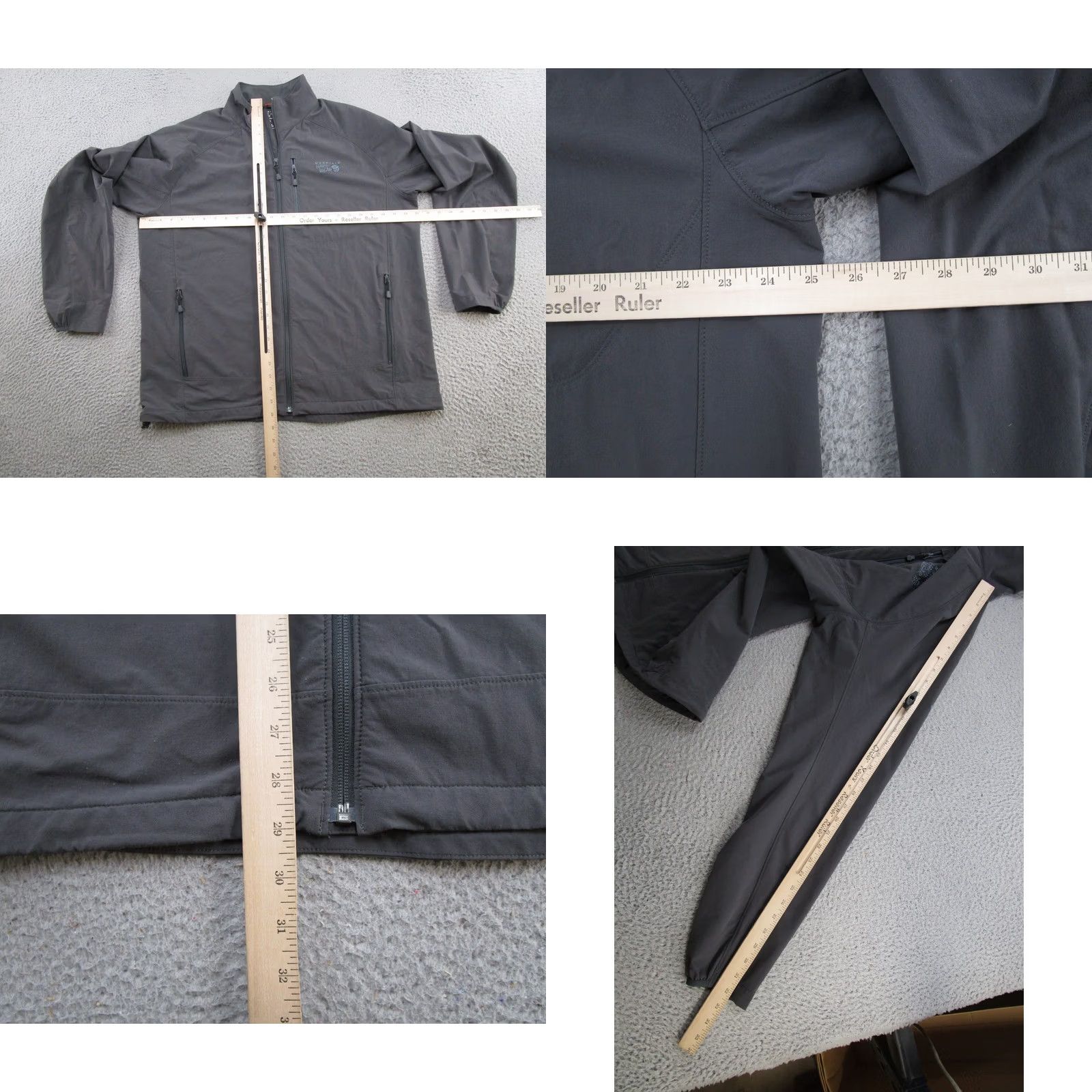Mountain Hardwear Mountain Hardwear Mens Basic Nylon Blend Jacket Gray Zip Long Sleeve XL Windbreaker Outdoor Hiking Regular Mens Size US XL / EU 56 / 4 - 8 Thumbnail