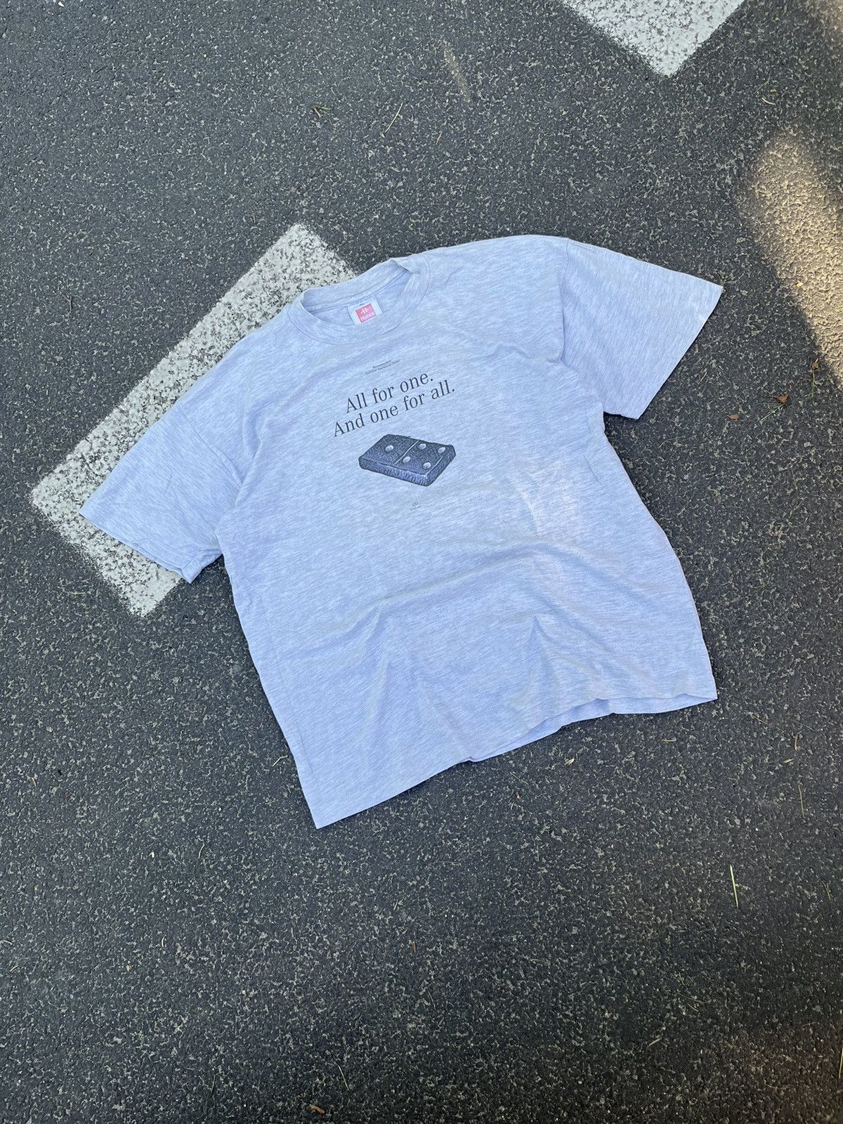 Mercedes-Benz Vintage Mercedes Tee t-shirt logo „All for one” Hanes Heavy Size US L / EU 52-54 / 3 - 1 Thumbnail