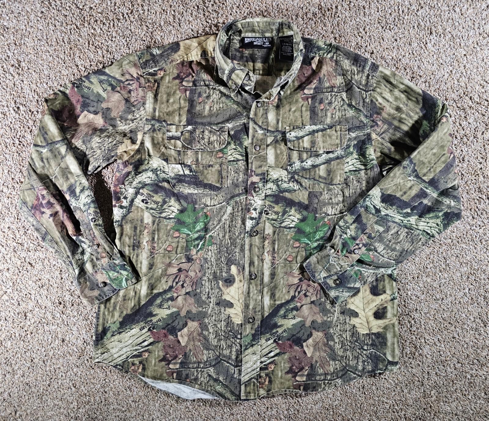 Mossy Oaks MossyOak Camo Mens L 42/44 Break Up Infinity Button Up Shirt Size ONE SIZE - 1 Thumbnail