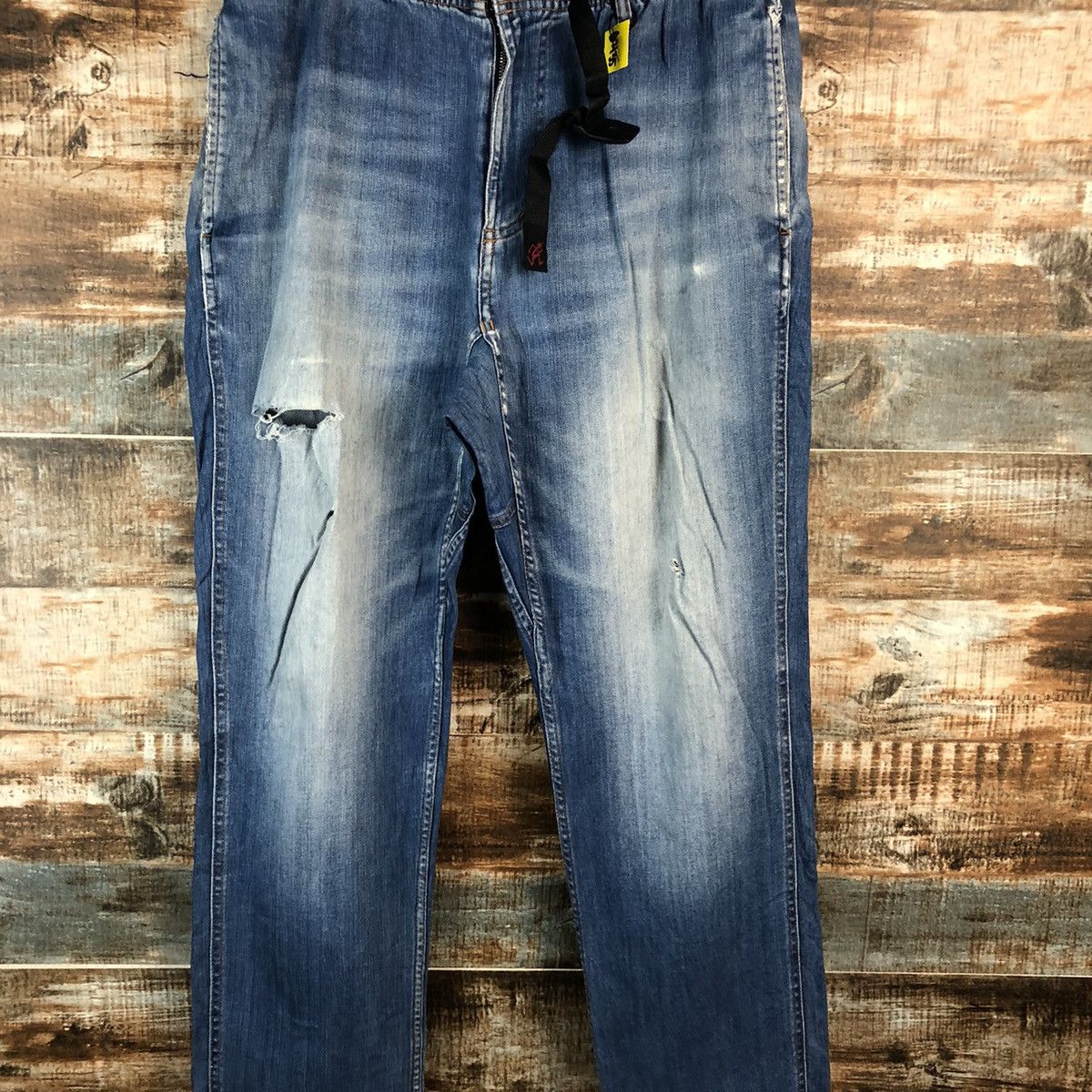 Gramicci Gramicci Blue ripped distressed Denim Pants #A2135 Size US 31 - 5 Thumbnail