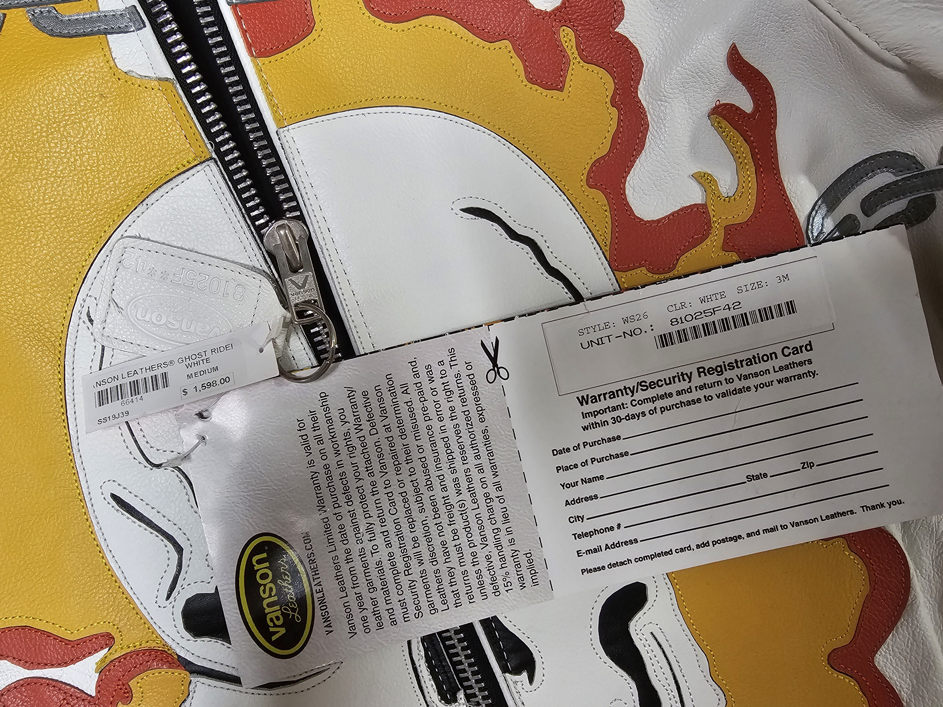 Supreme × Vanson Leathers SUPREME VANSON LEATHERS GHOST RIDER JACKET Size US M / EU 48-50 / 2 - 7 Thumbnail