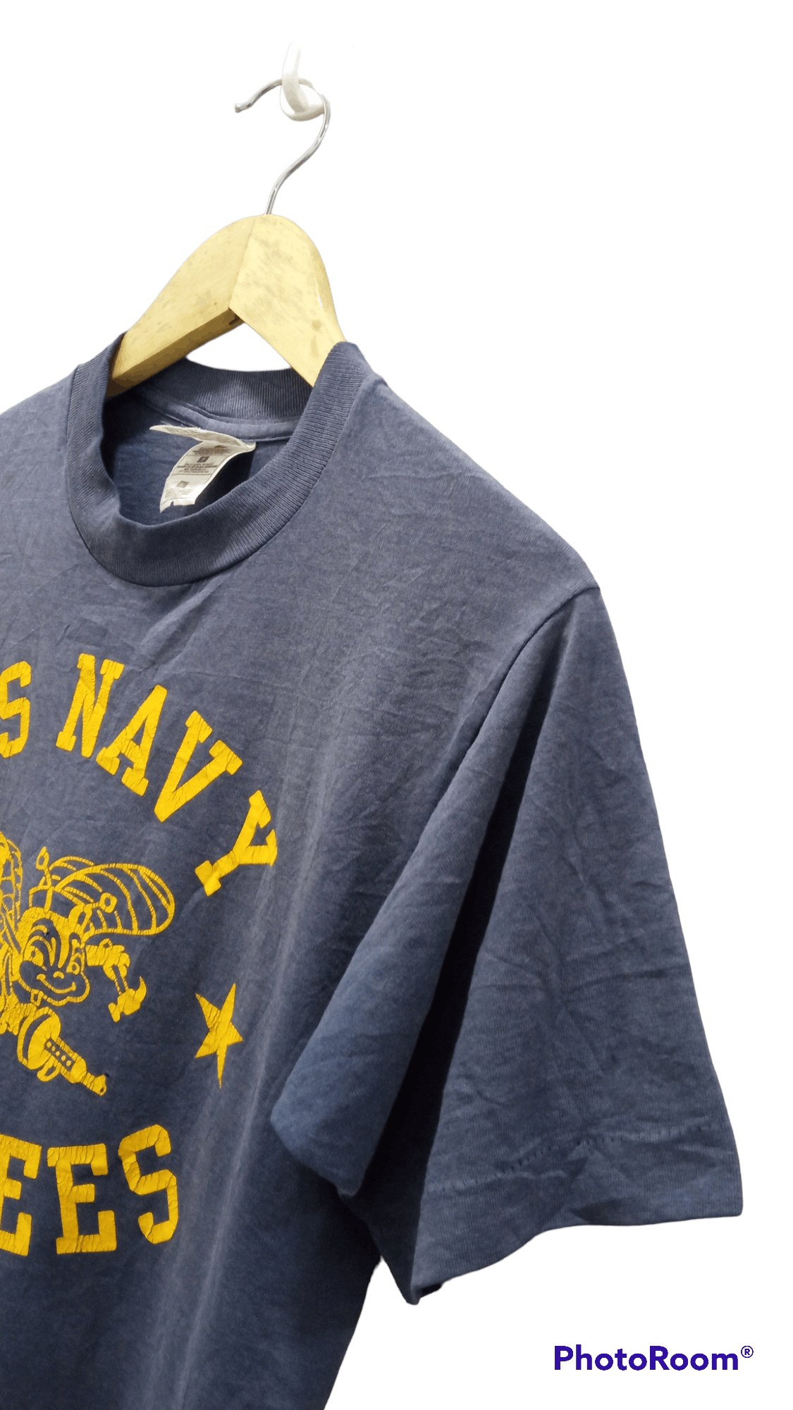 Fruit Of The Loom × Vintage 🔥🔥Vintage 90s USN US Navy Seabees T-Shirt Size US S / EU 44-46 / 1 - 8 Thumbnail