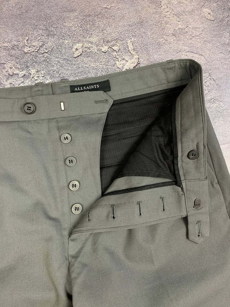 Allsaints AllSaints Gray Wool Blend Trousers W32 Tailored Cropped Fit Size US 34 / EU 50 - 9 Thumbnail